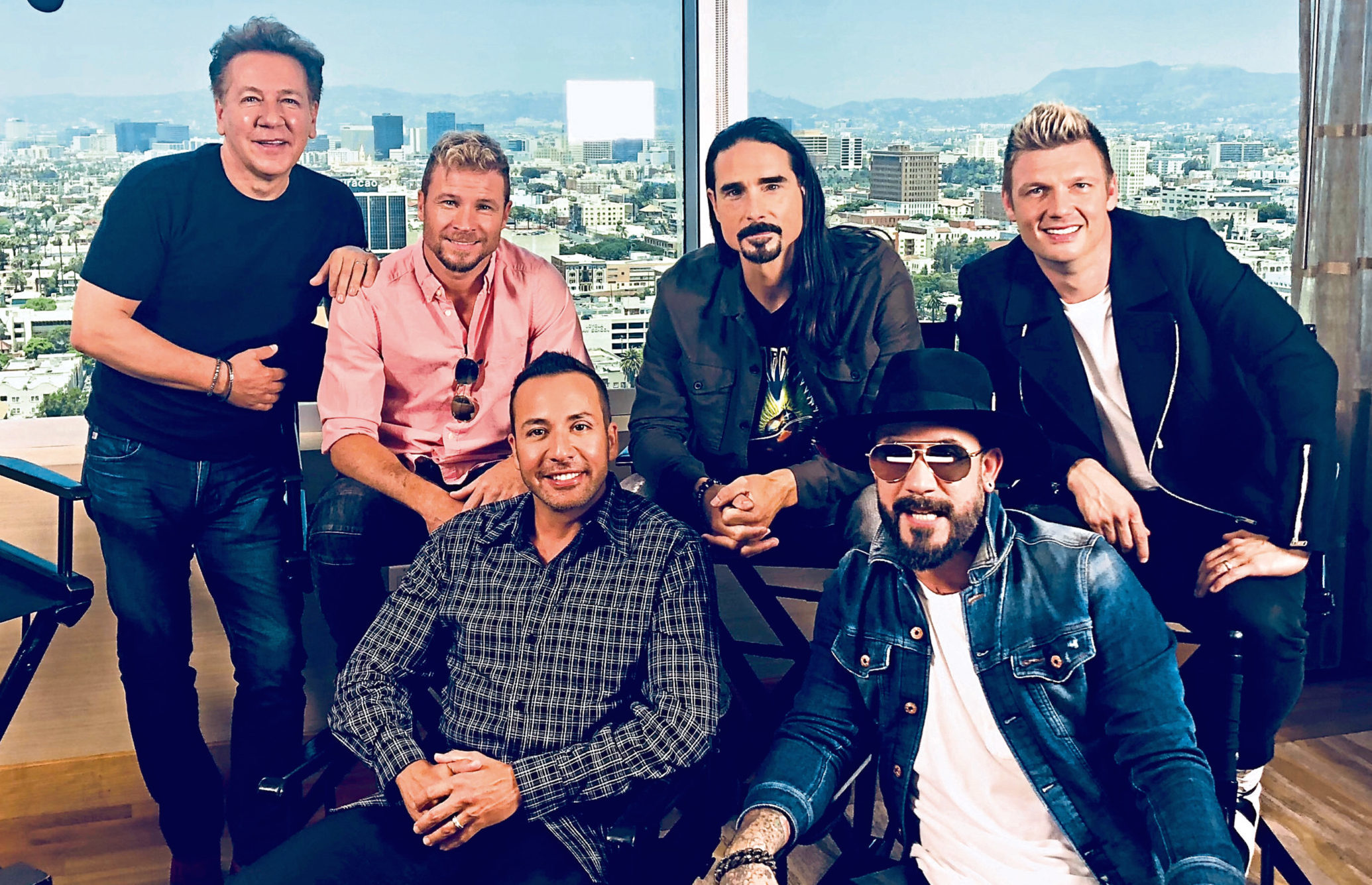 Ross King with the Backstreet Boys