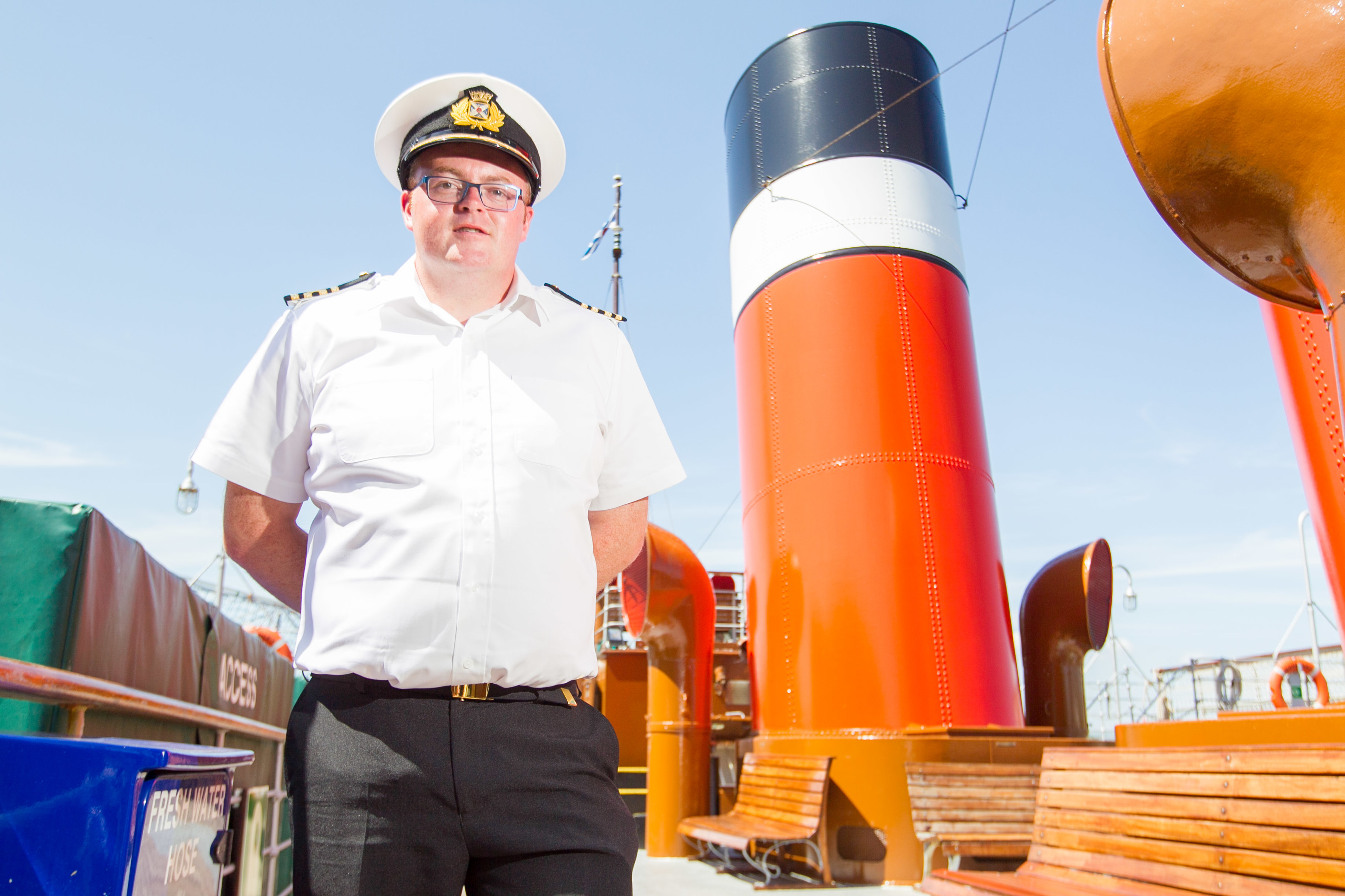 New PS Waverley Master Captain John Simm on board the paddle steamer (Chris Austin / DC Thomson)