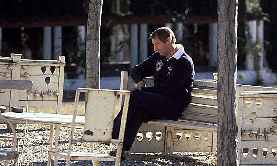 Ally MacLeod, alone with his thoughts, at Scotland’s base during the World Cup Finals in Argentina in 1978 (SNS Group)