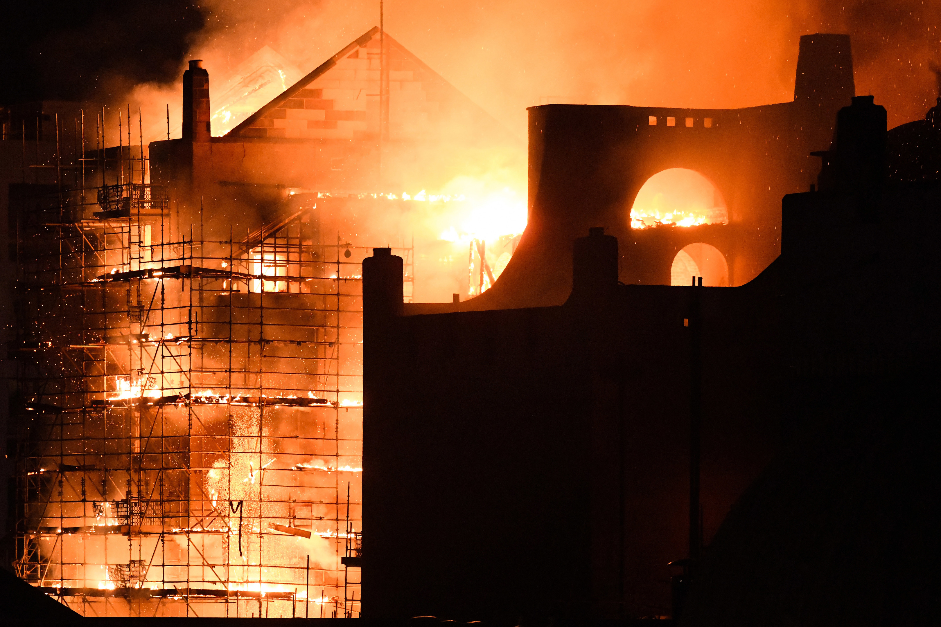 Fire fighters battling the blaze earlier this year (Jeff J Mitchell/Getty Images)