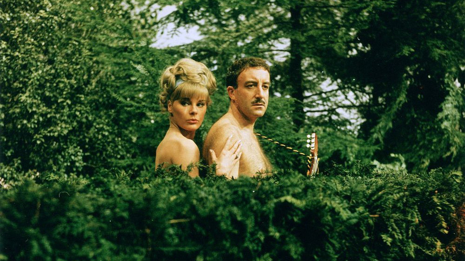 Peter Sellers and Elke Sommer explore a nudist colony in A Shot In The Dark