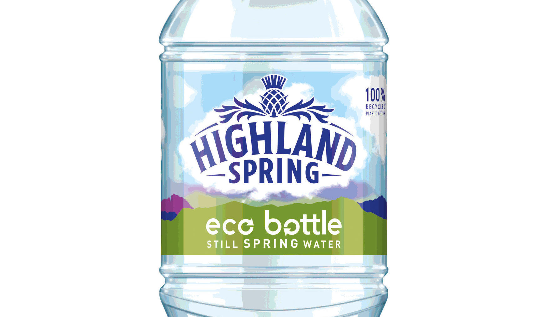 A Highland Spring 'eco bottle', made of 100% recycled plastic (Highland Spring/PA Wire)