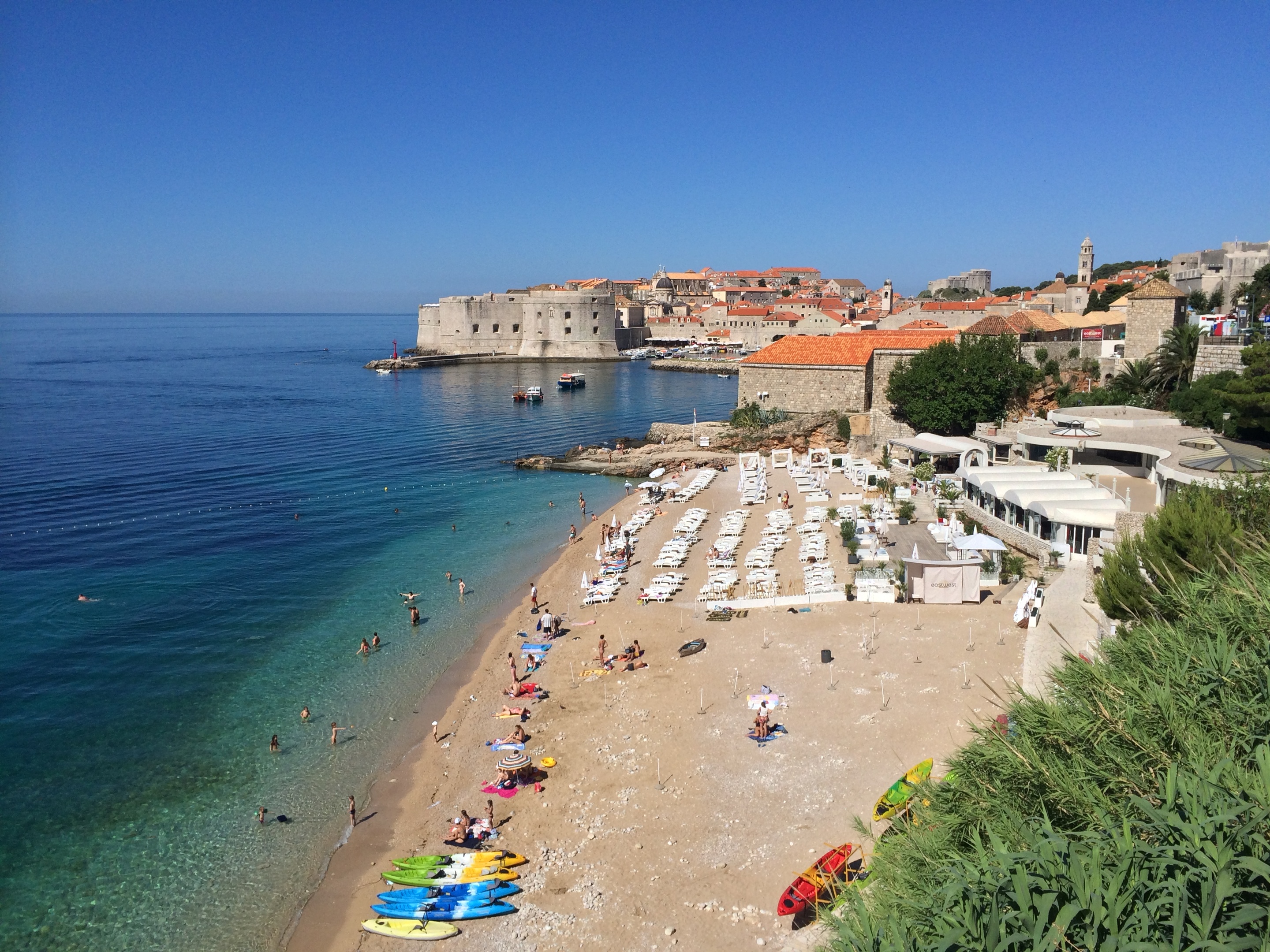 Dubrovnik old city and beach