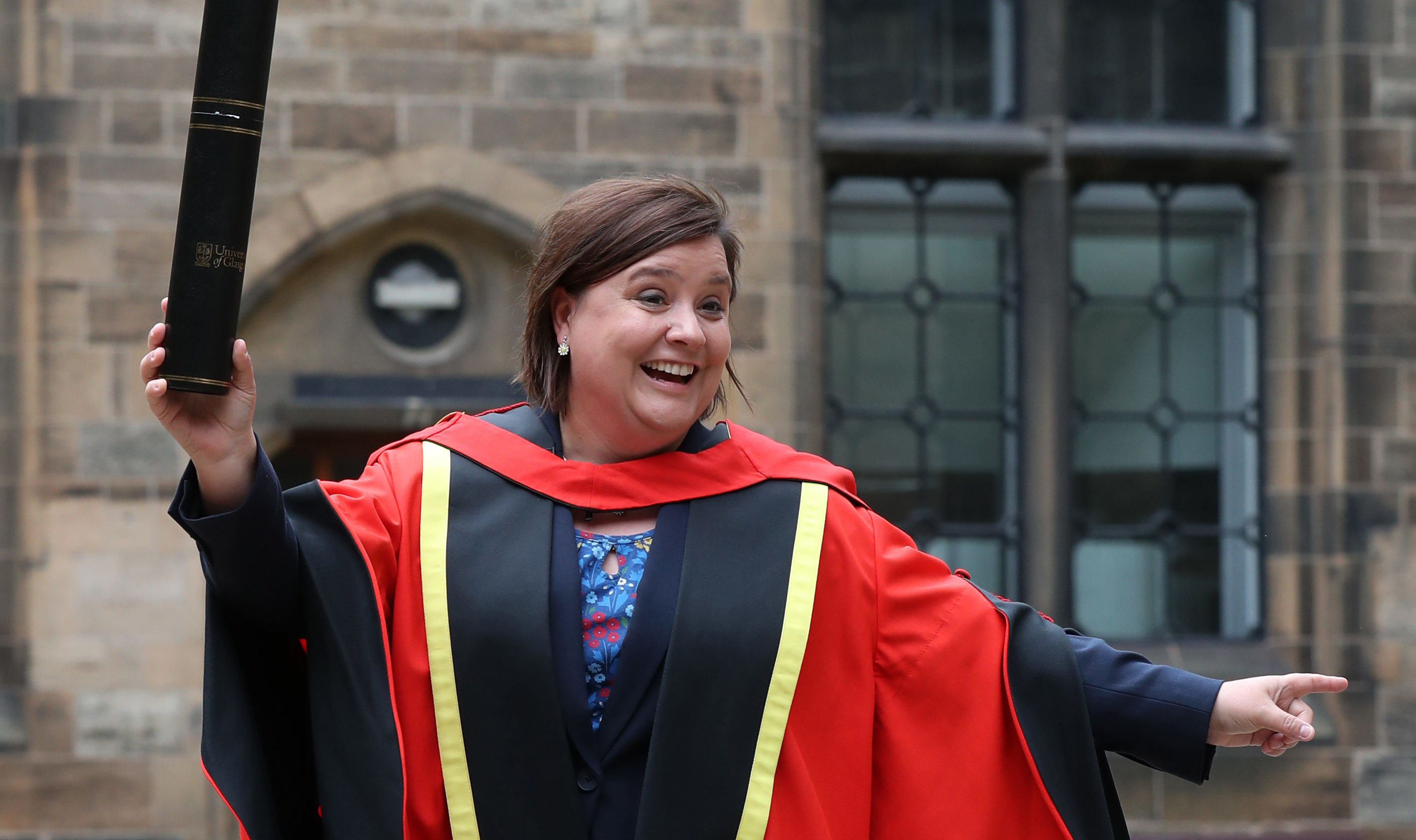 Comedian and broadcaster Susan Calman was awarded her degree for her work not only as a broadcaster and comedian but for for highlighting mental health issues and LGBT rights (Andrew Milligan/PA Wire)