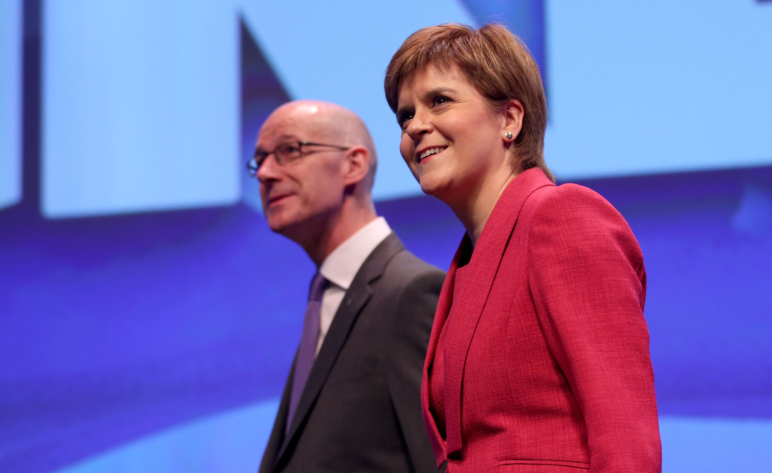 First Minister Nicola Sturgeon and Deputy First Minister John Swinney at the last SNP conference (Jane Barlow/PA Wire)