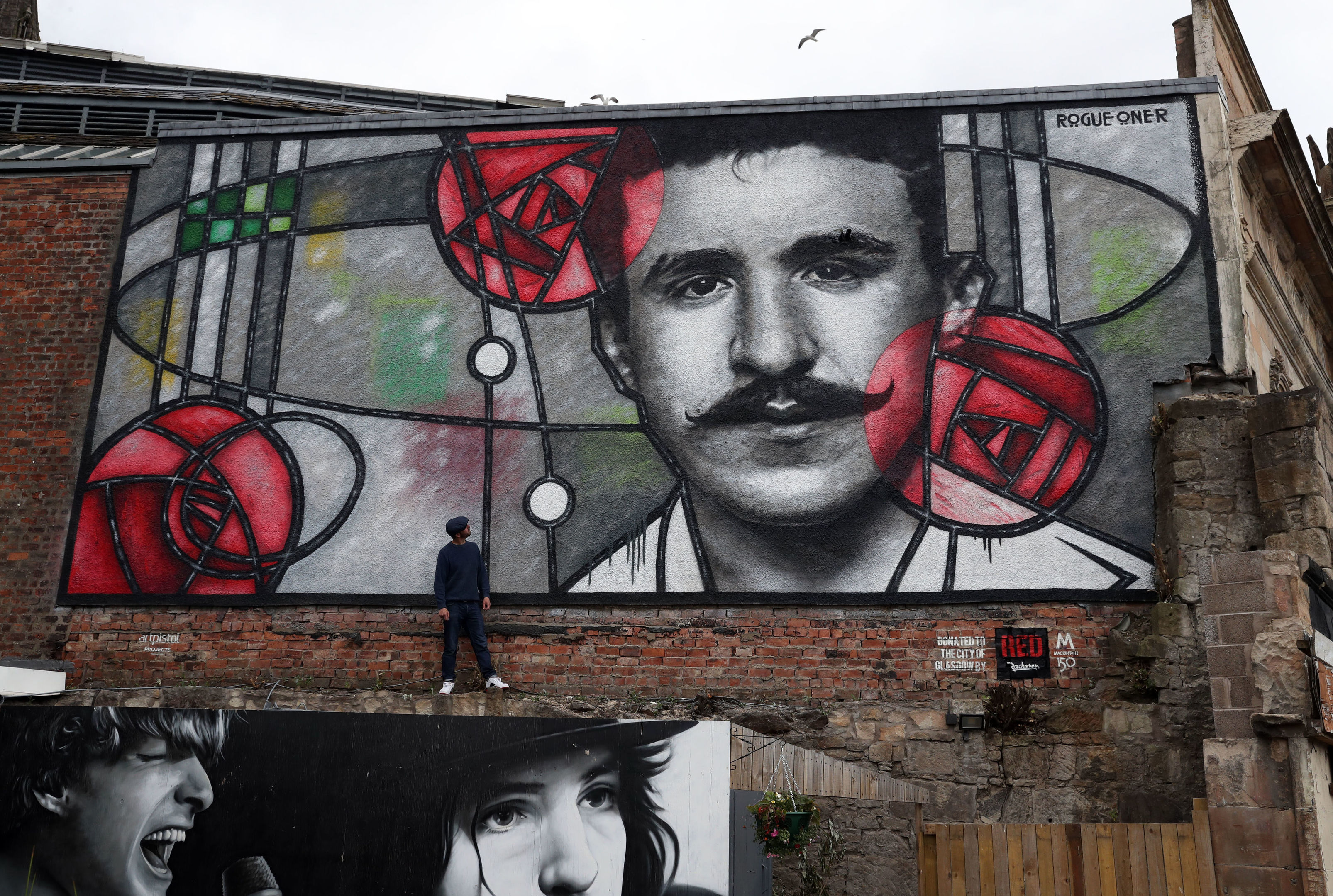 The giant Mackintosh mural (Andrew Milligan/PA Wire)