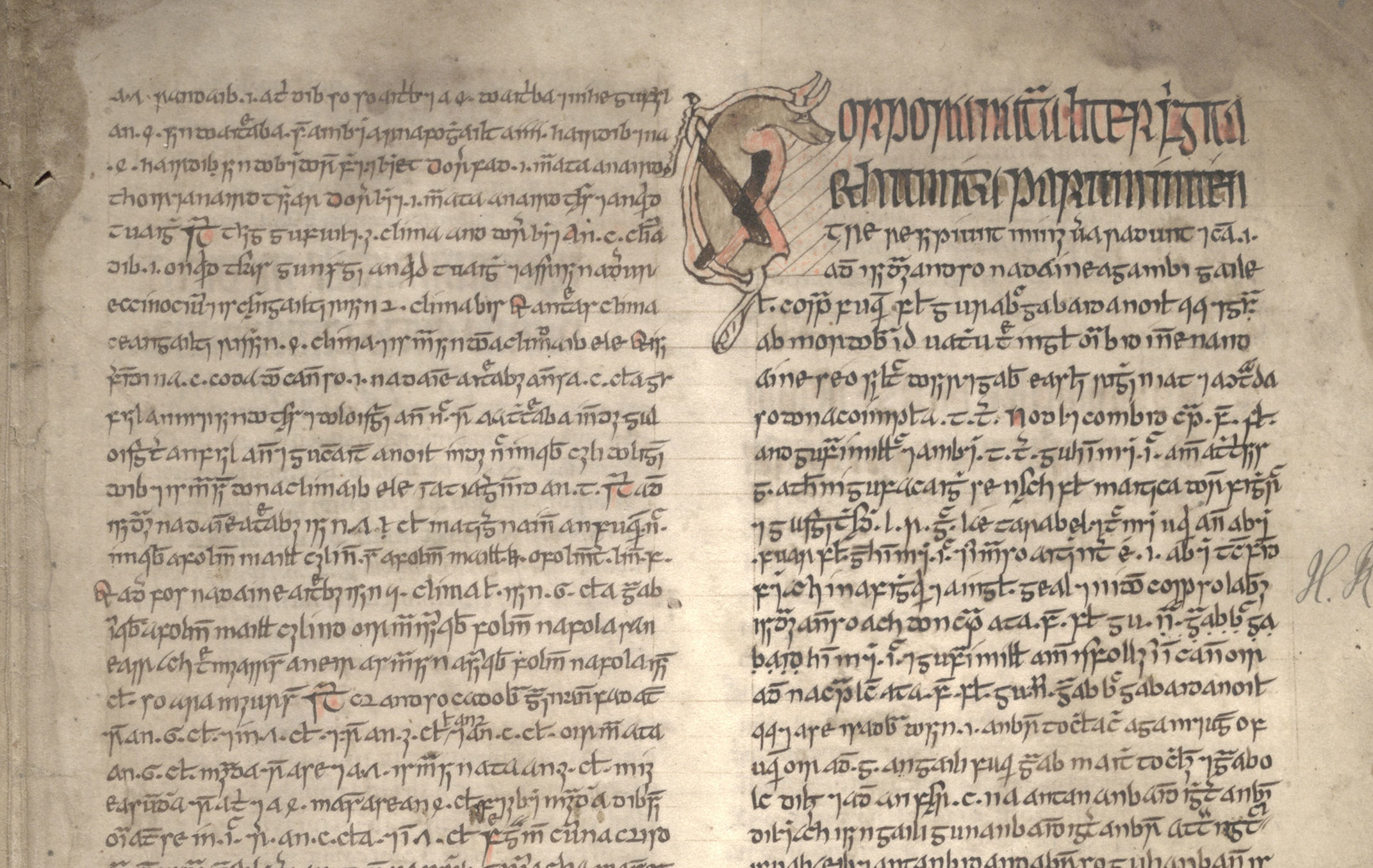 A page from an early Gaelic manuscript (National Library of Scotland/PA Wire)