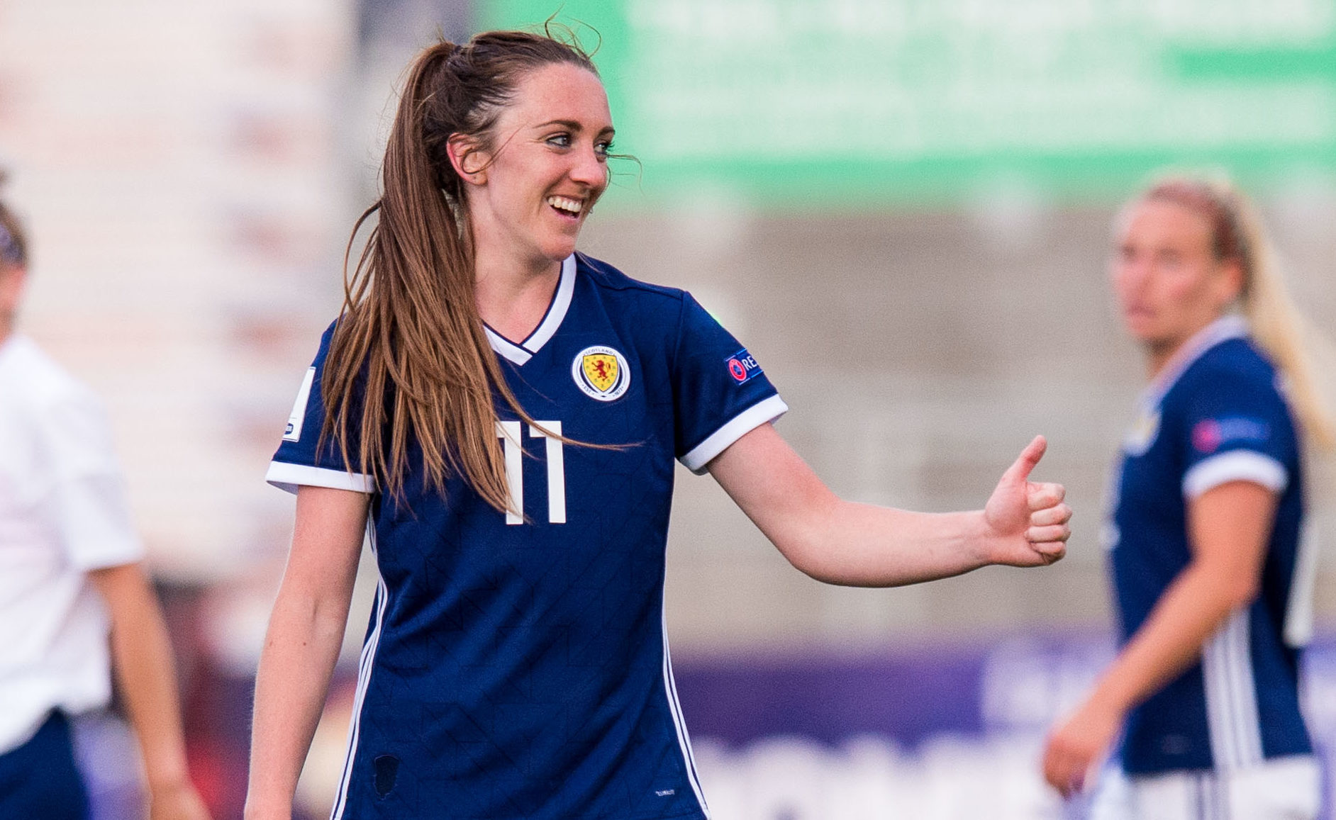 Lisa Evans in action for Scotland (SNS Group / Eric Nicolson)
