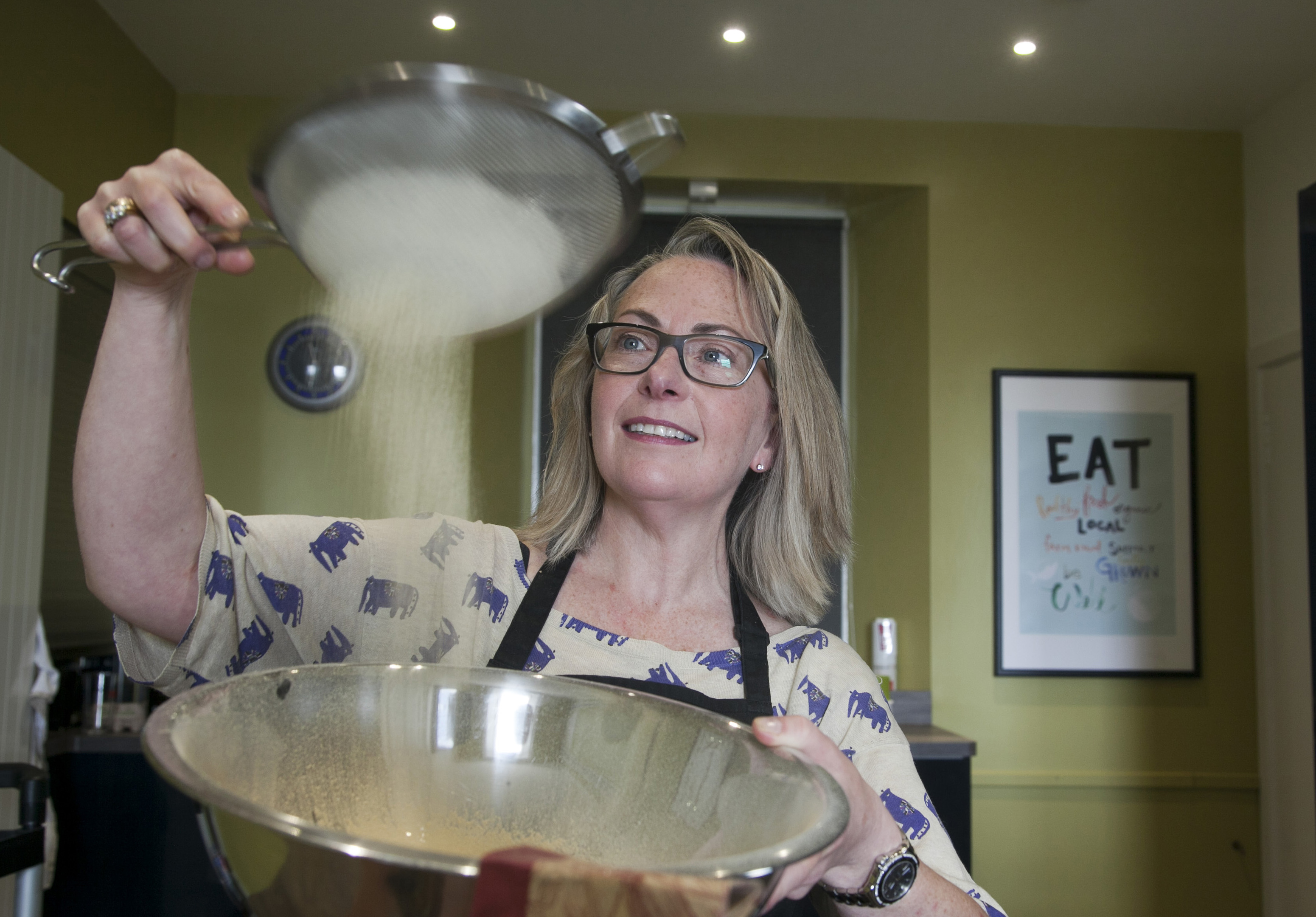 Yvonne Shivas of Fallaine Foods prepares her pate (Alistair Linford)