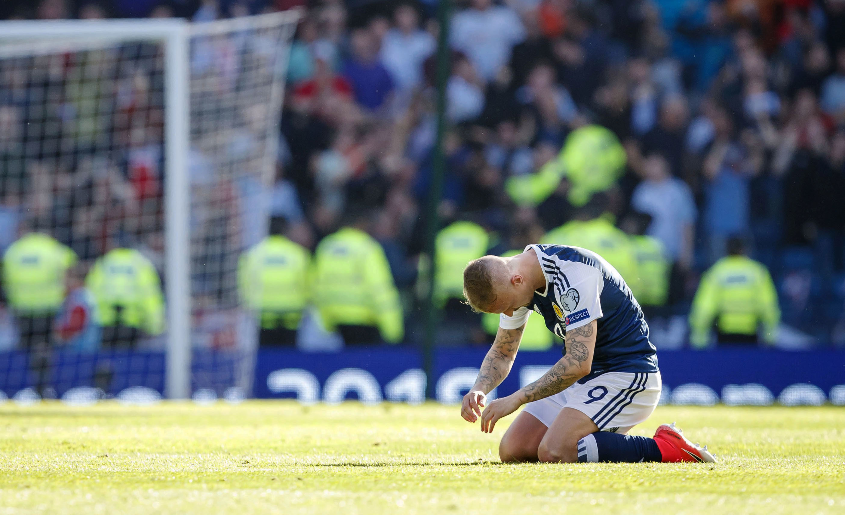 Scotland's Leigh Griffiths after the draw with England at Hampden (SNS Group / Roddy Scott)