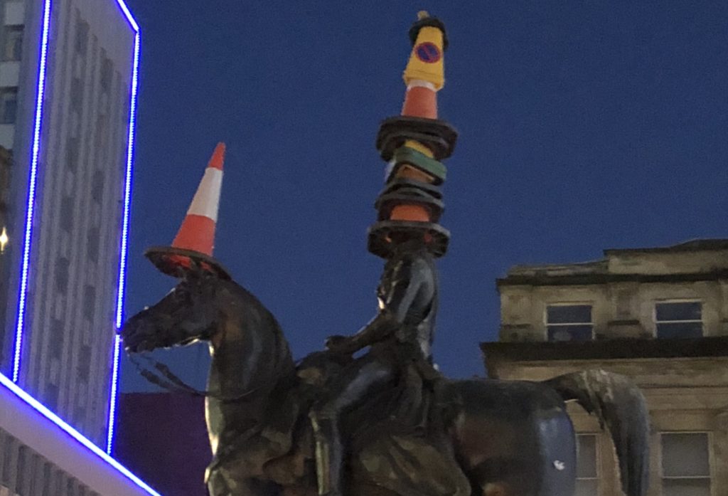 Why Glasgow loves to adorn the Duke of Wellington with cones as council