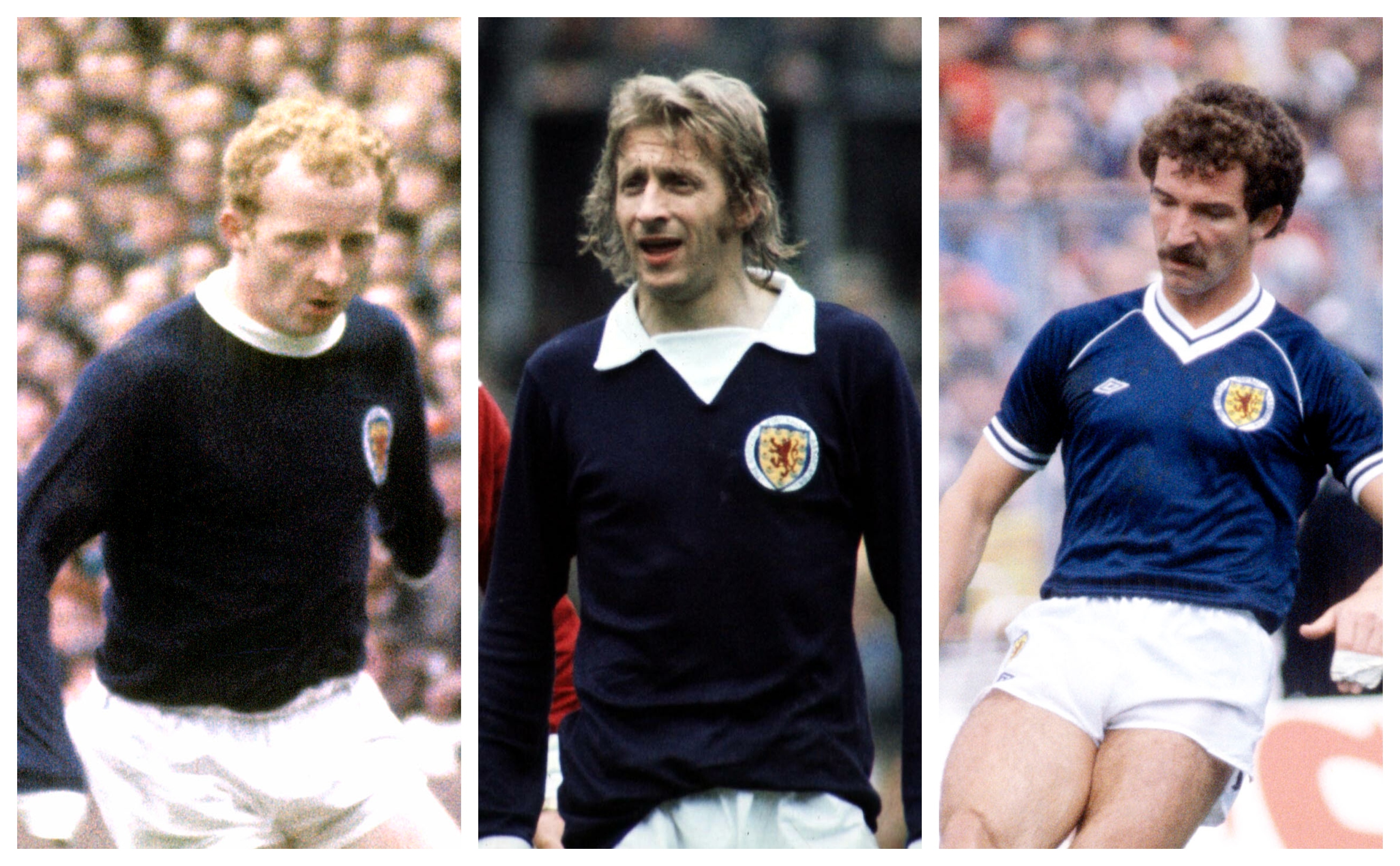 Scotland legends Jimmy Johnstone, Denis Law and Graeme Souness