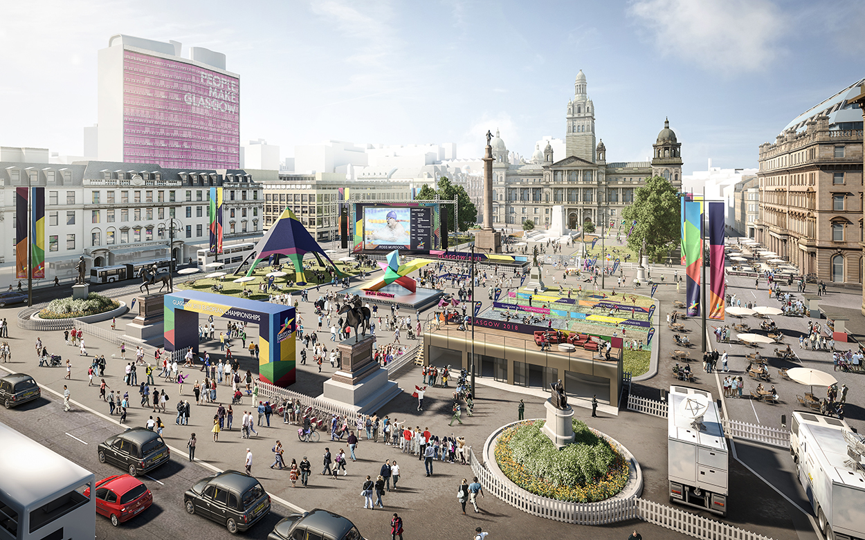 European Championships will take place in George Square this summer