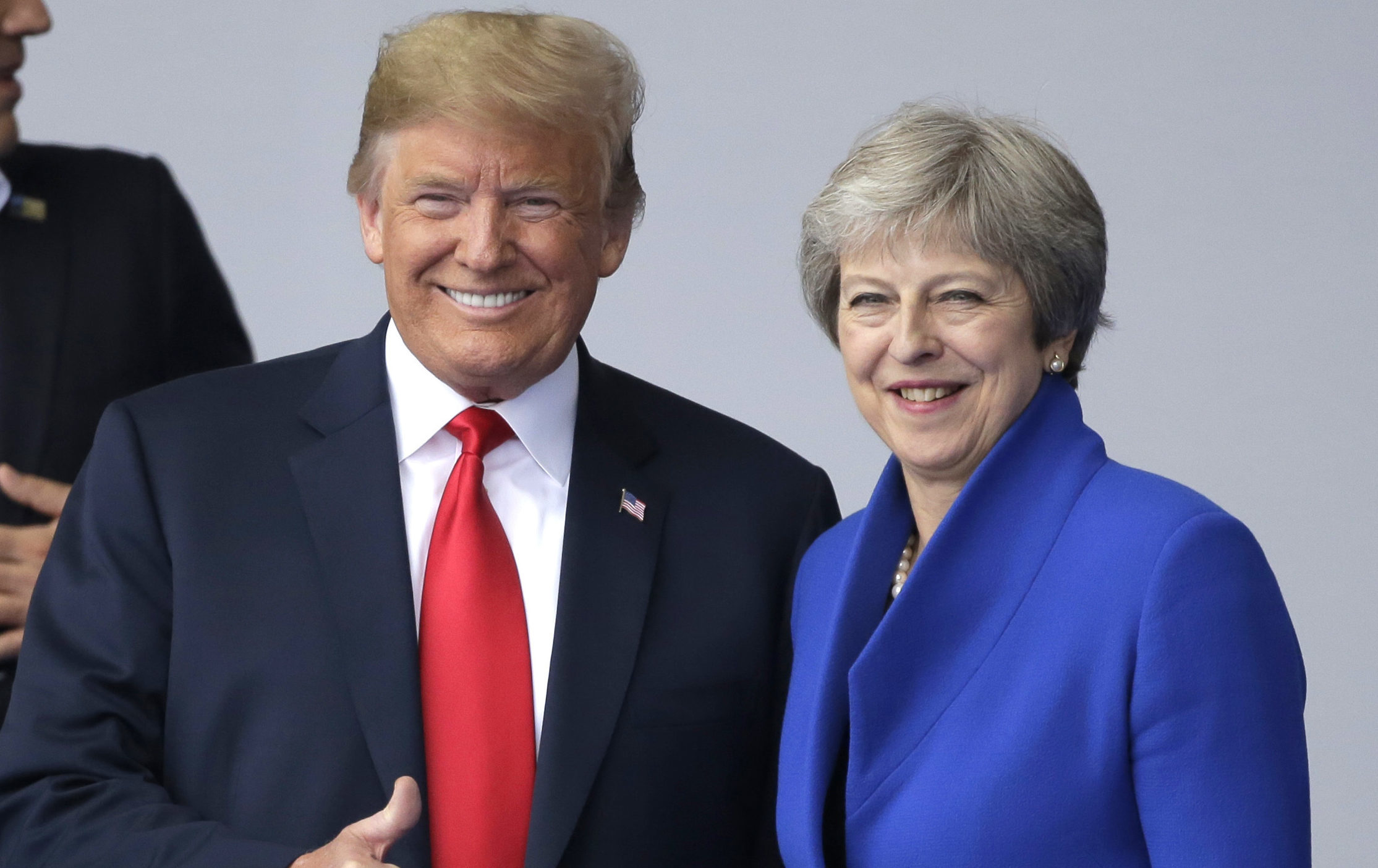 Donald Trump and Theresa May (AP Photo/Markus Schreiber)