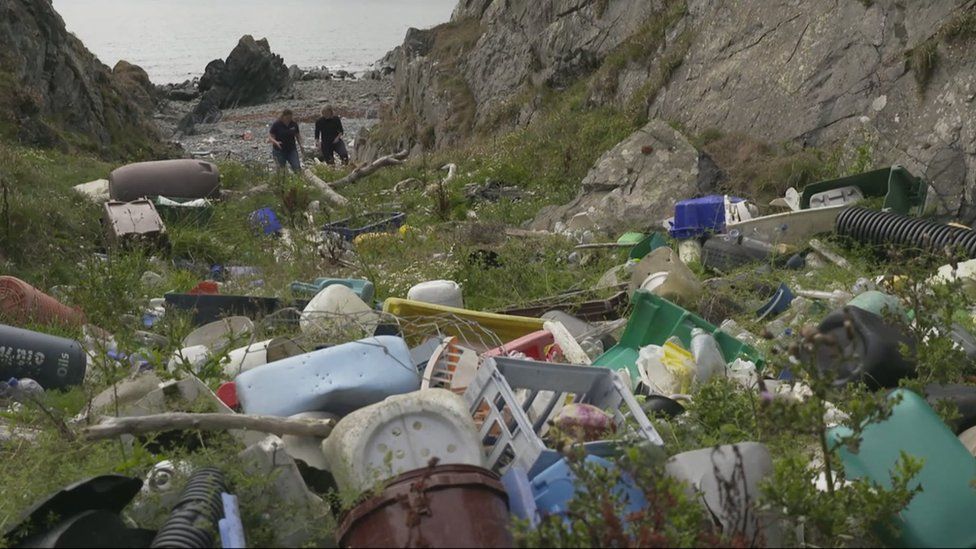 Hidden litter is proving a problem across Scotland's wild beaches. (PA)