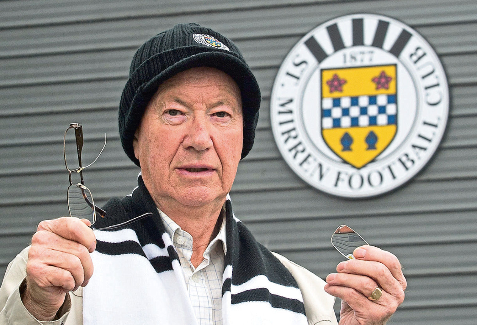 Life-long fan Ernie Lang says St Mirren’s attitude to his injury and broken glasses is like a slap in the face (Mick McGurk)