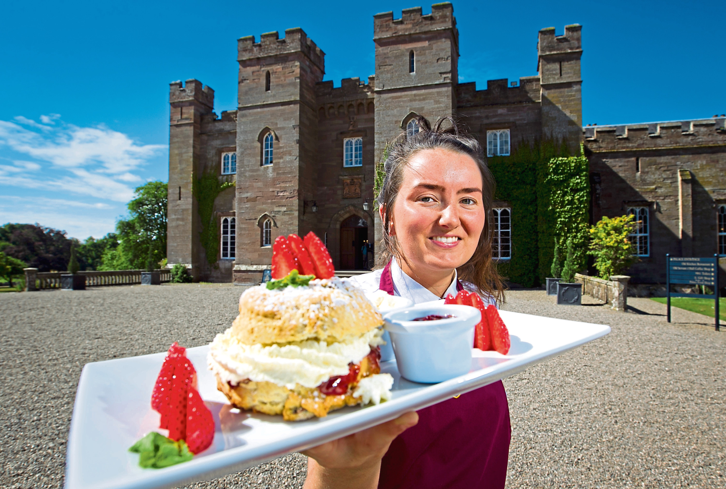 Servants Hall cafe waitress Hayley outside Scone Palace (Andrew Cawley / DC Thomson)