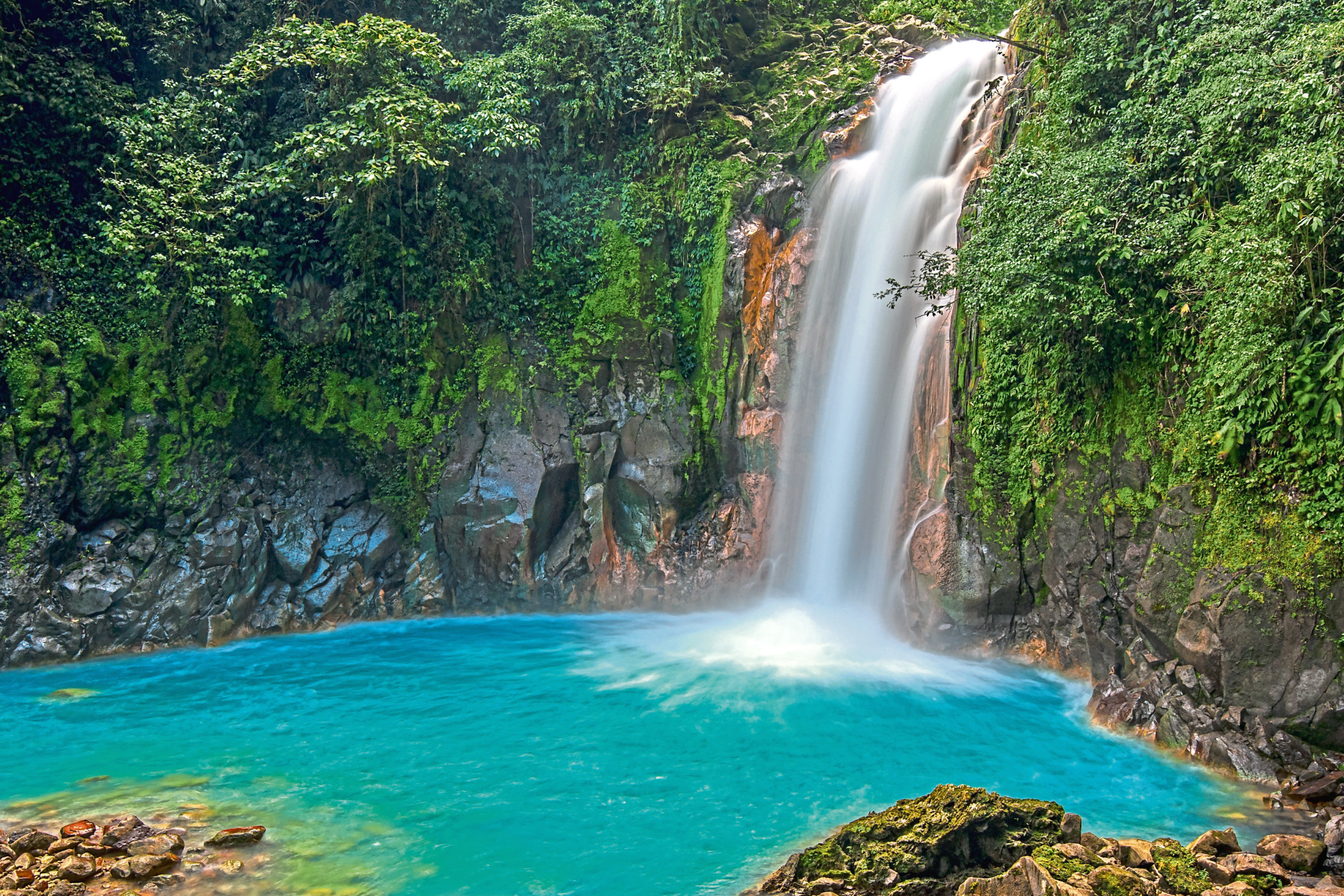 Rio Celeste Waterfall in Costa Rica, a country of immense beauty – and spiders!