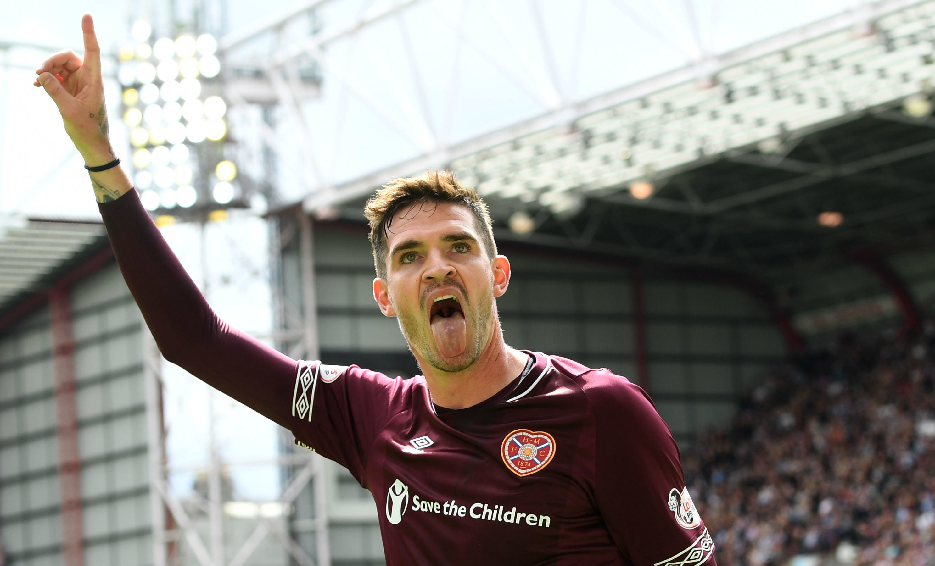 Kyle Lafferty netted for Hearts against Celtic last weekend (SNS Group / Craig Williamson)