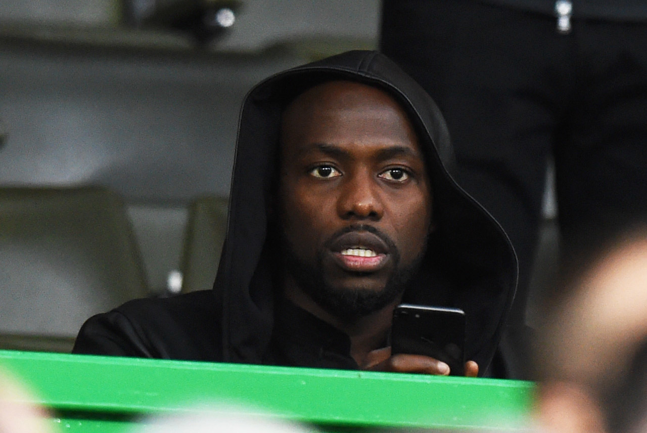 Youssouf Mulumbu in the stands at Celtic's Europa League qualifier last night (SNS Group)