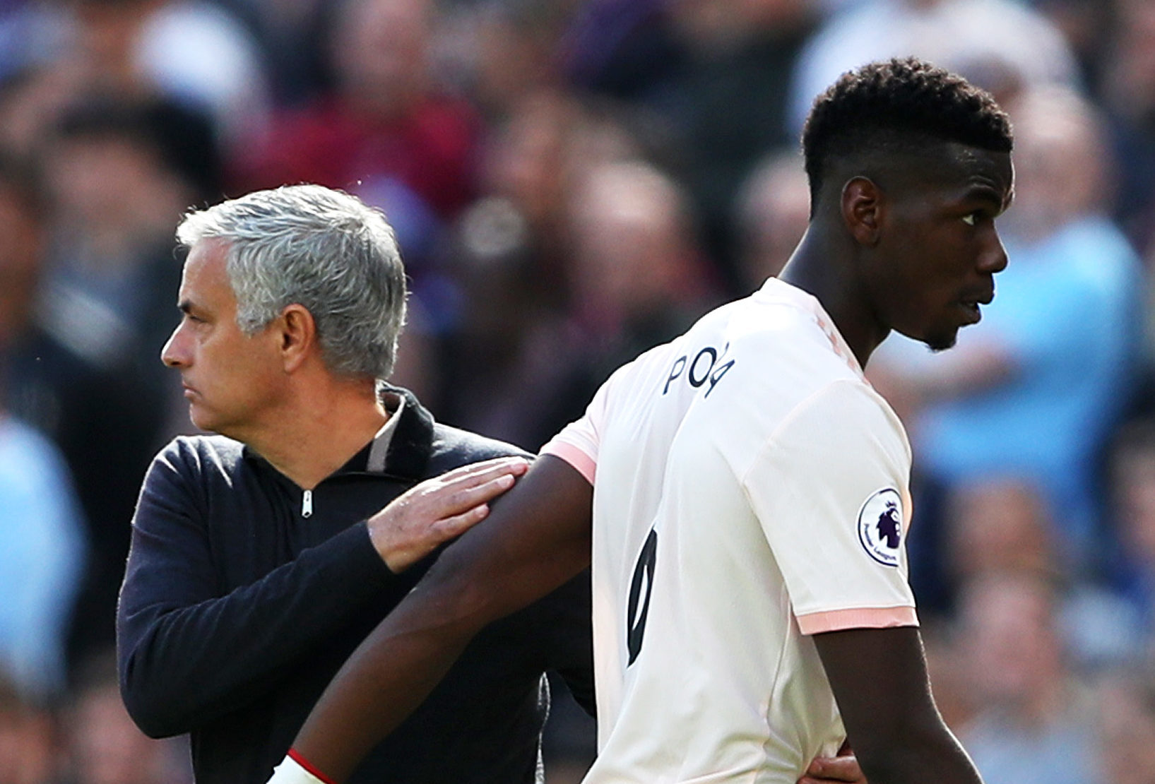Jose Mourinho and Paul Pogba are not seeing eye to eye right now (Warren Little/Getty Images)