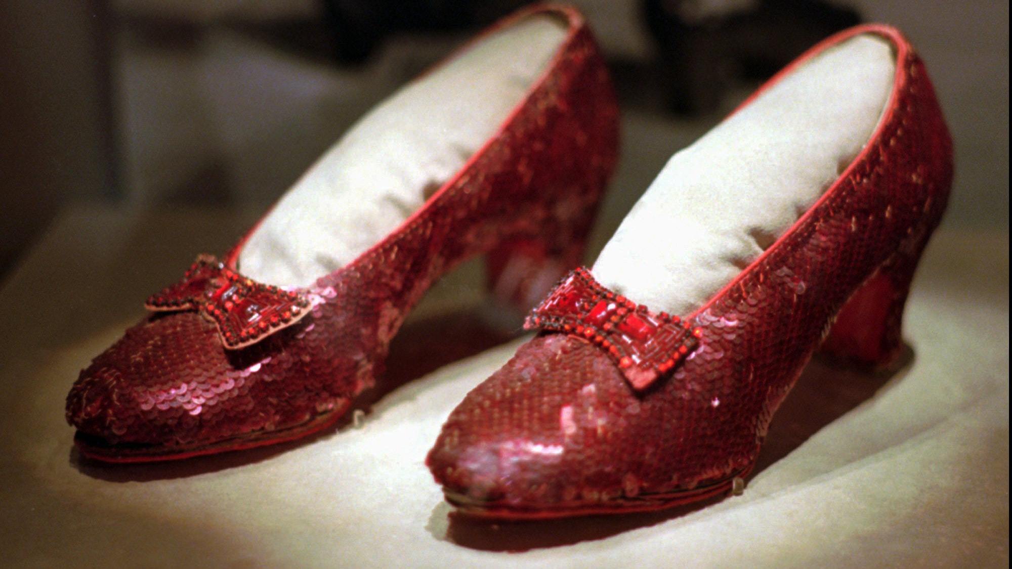 The slippers were taken from the Judy Garland Museum in Minnesota in August 2005