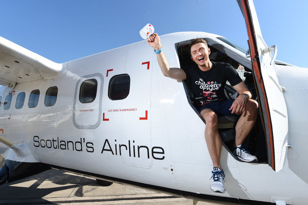 TV’s Sean Batty, jetting off to Shetland for a Tunnock’s tea party to help Ross raise cash