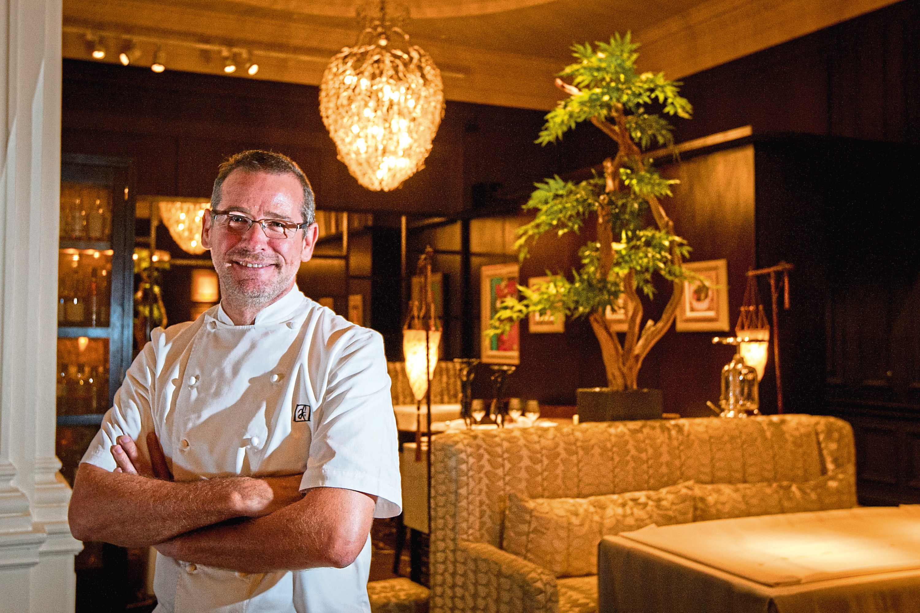 Andrew Fairlie  at his Gleneagles Hotel restaurant (Steve MacDougall / DC Thomson)