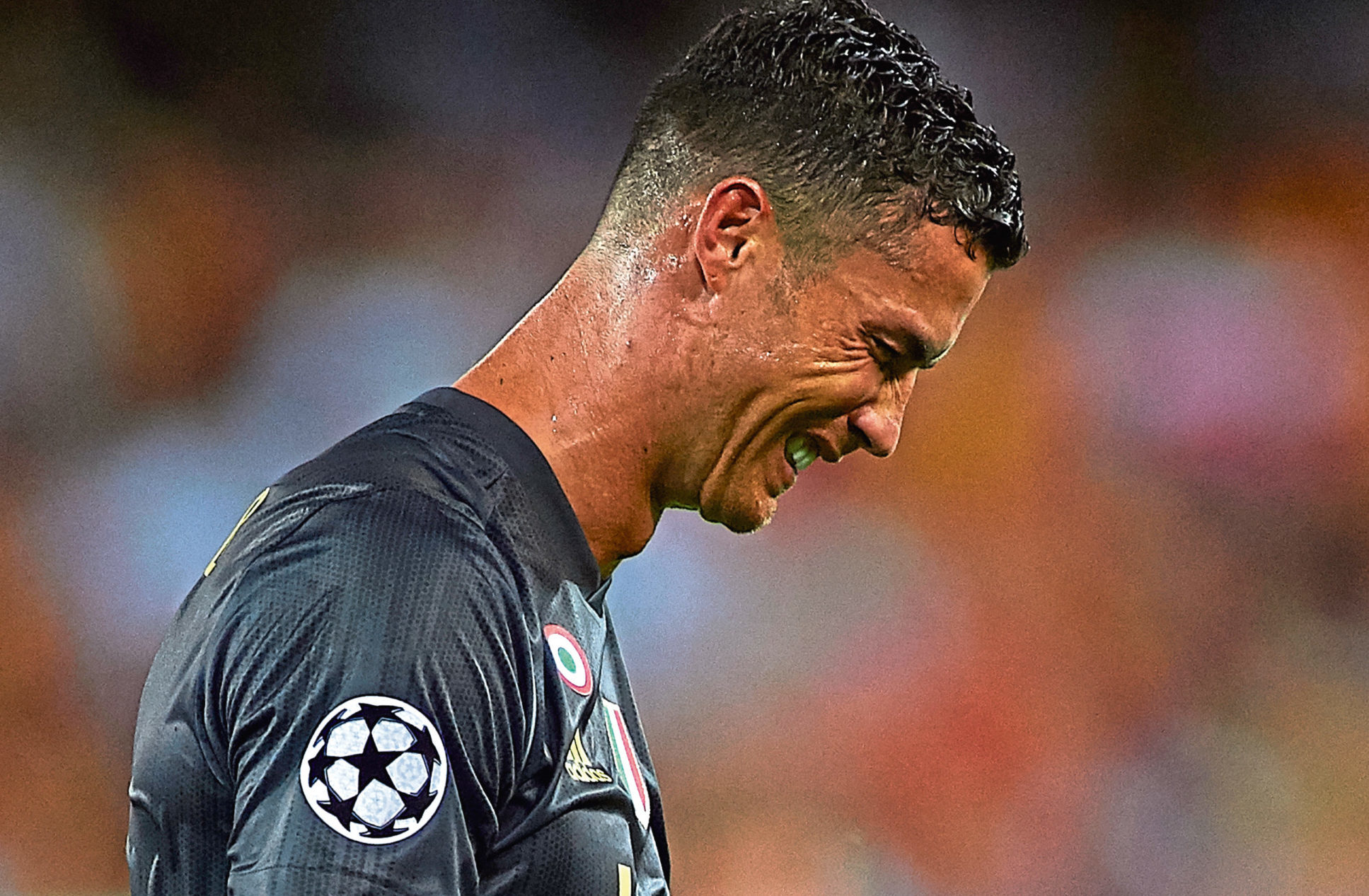 Cristano Ronaldo of Juventus reacts after his red card (Manuel Queimadelos Alonso/Getty Images)