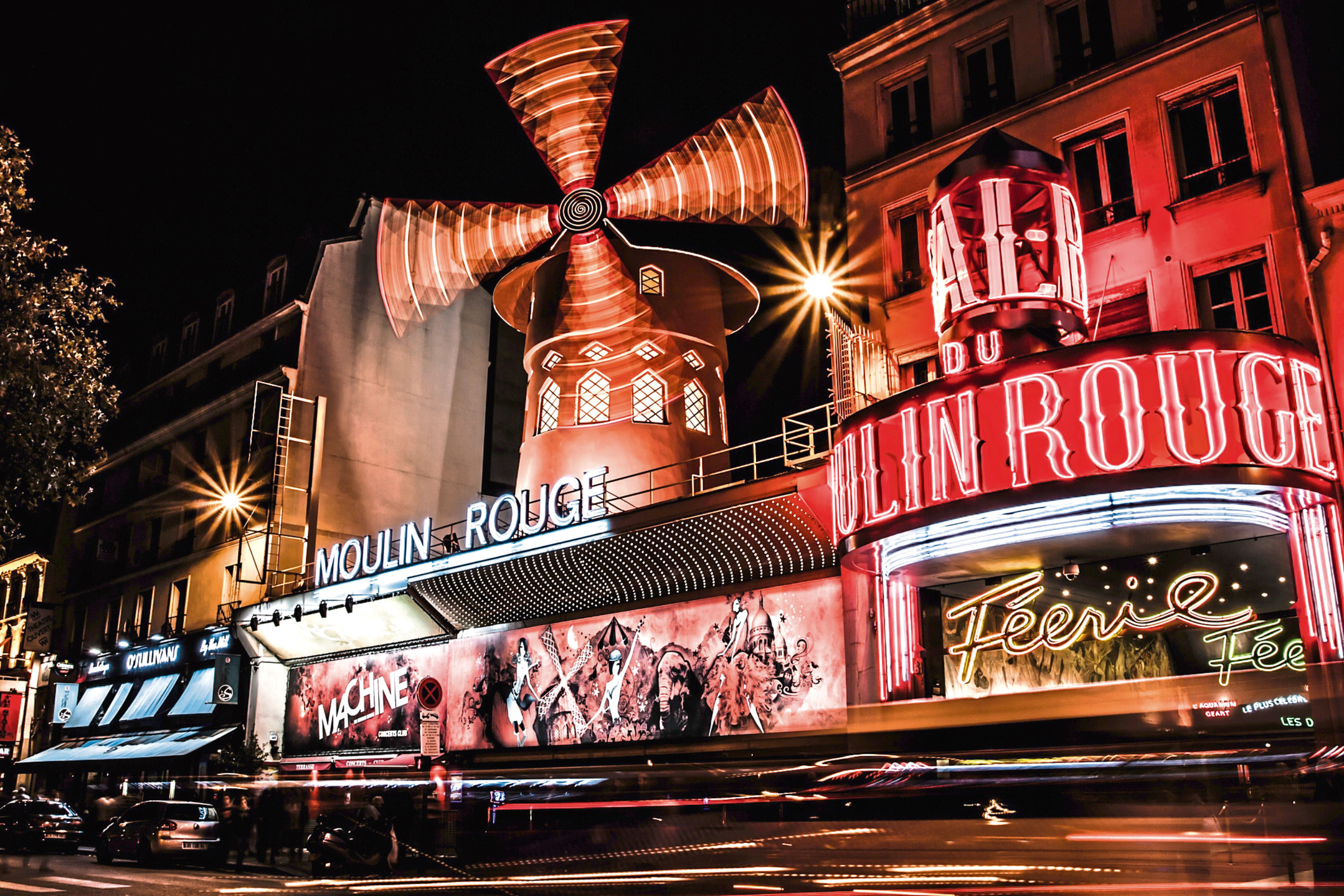 The Moulin Rouge by night, Paris