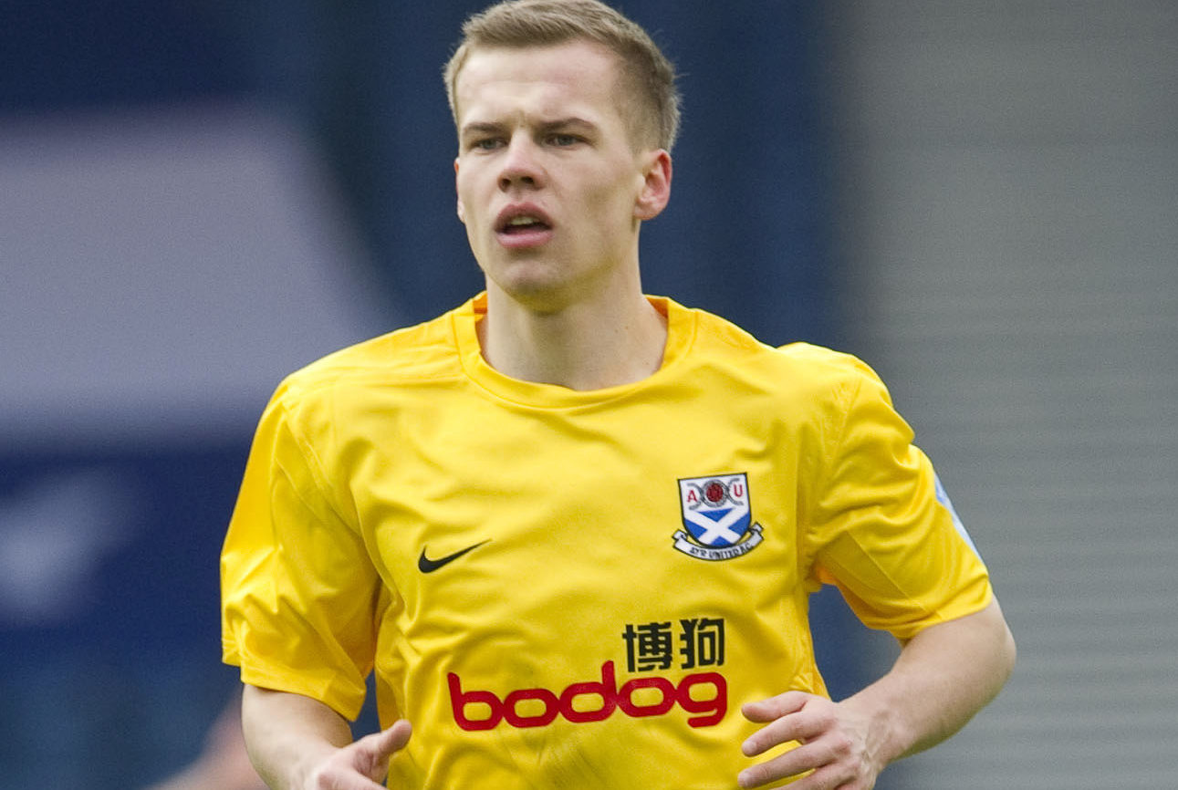 Jonathan Tiffoney in action for Ayr Utd.