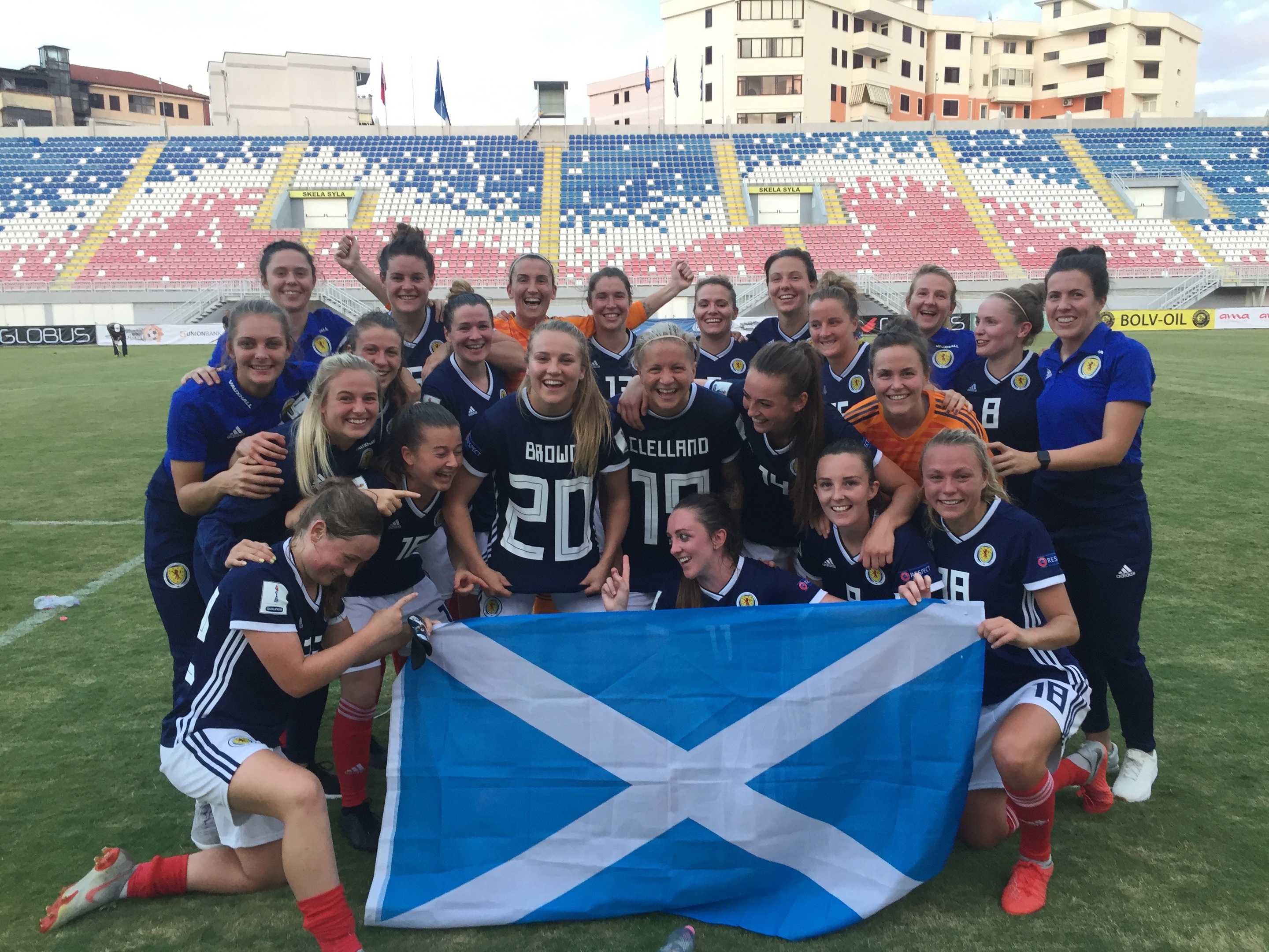 Scotland's win over Albania sent the women's team to the France 2019 World Cup (SFA)