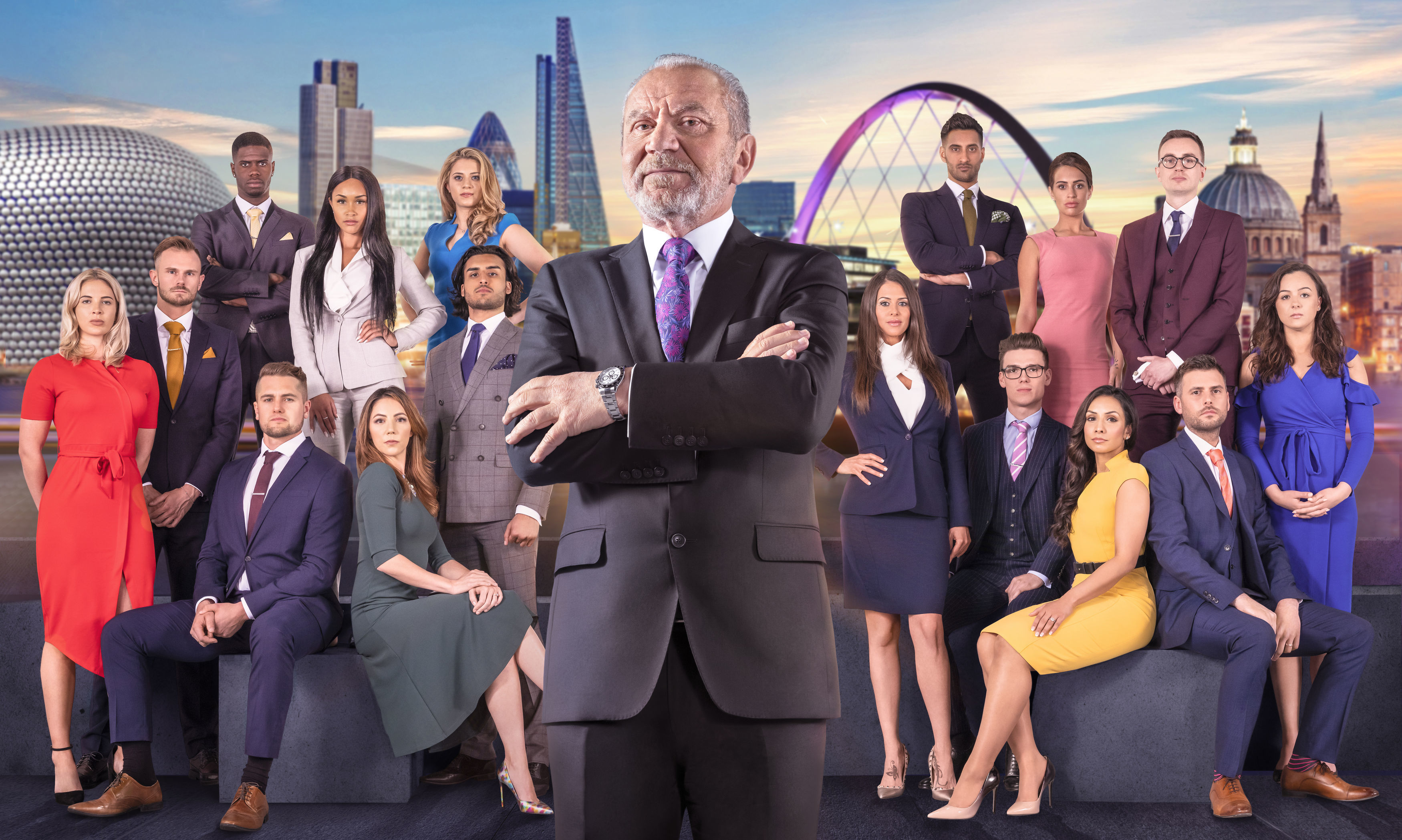 Lord Sugar and this year's candidates (BBC / PA Wire)
