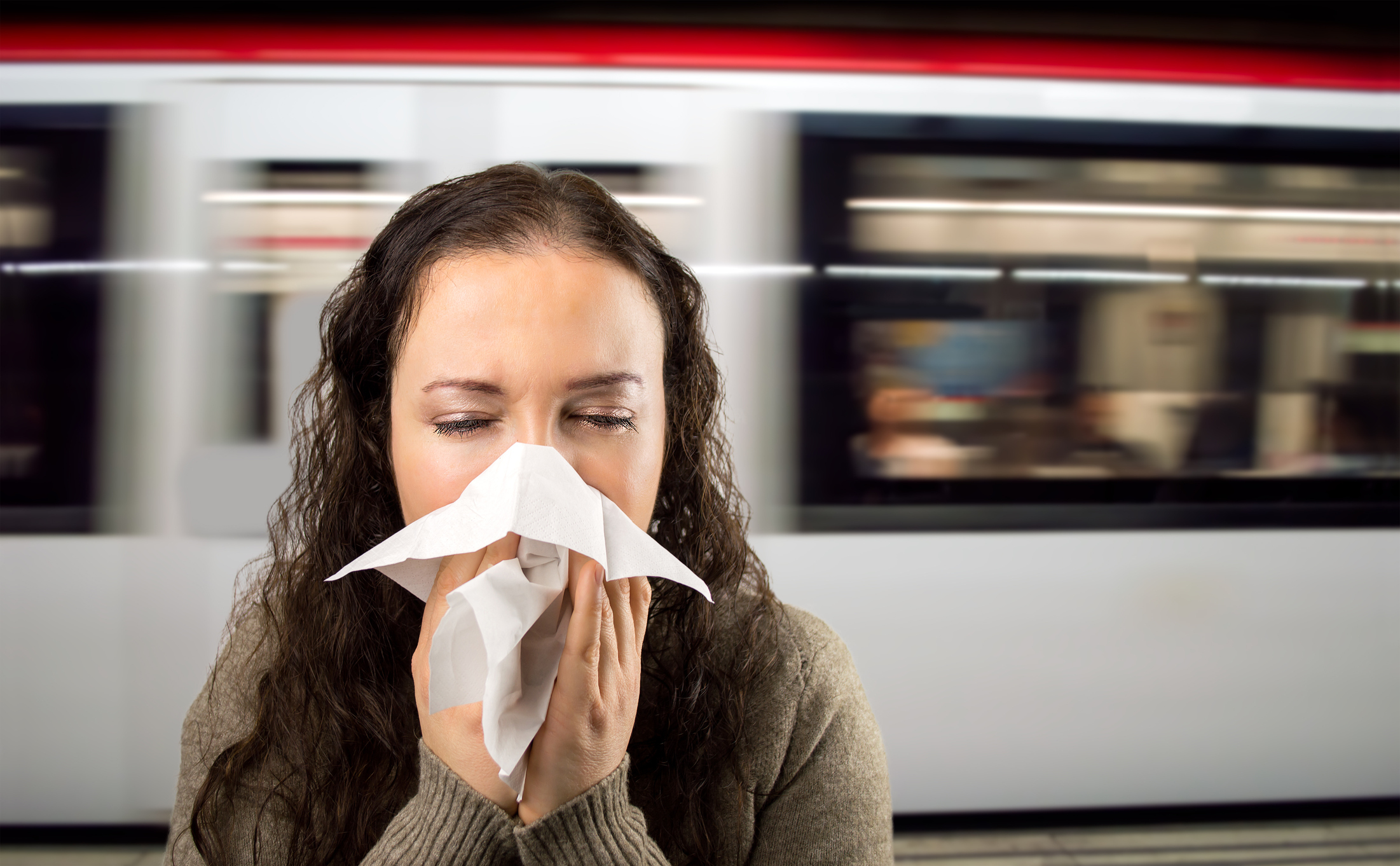 Tickets sneeze! Train stations are a destination for nasty bacteria (Getty Images)