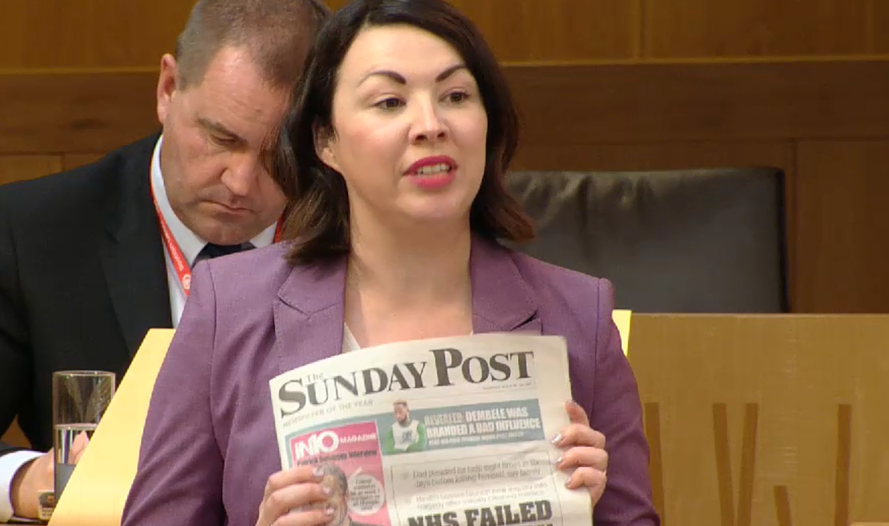 Monica Lennon raised our story at FMQs today