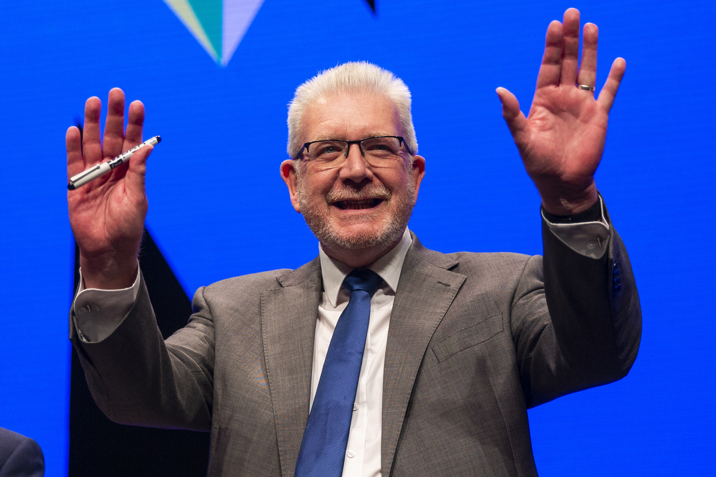 Mike Russell MSP makes his keynote speech at the  annual SNP conference (Duncan McGlynn/Getty Images)