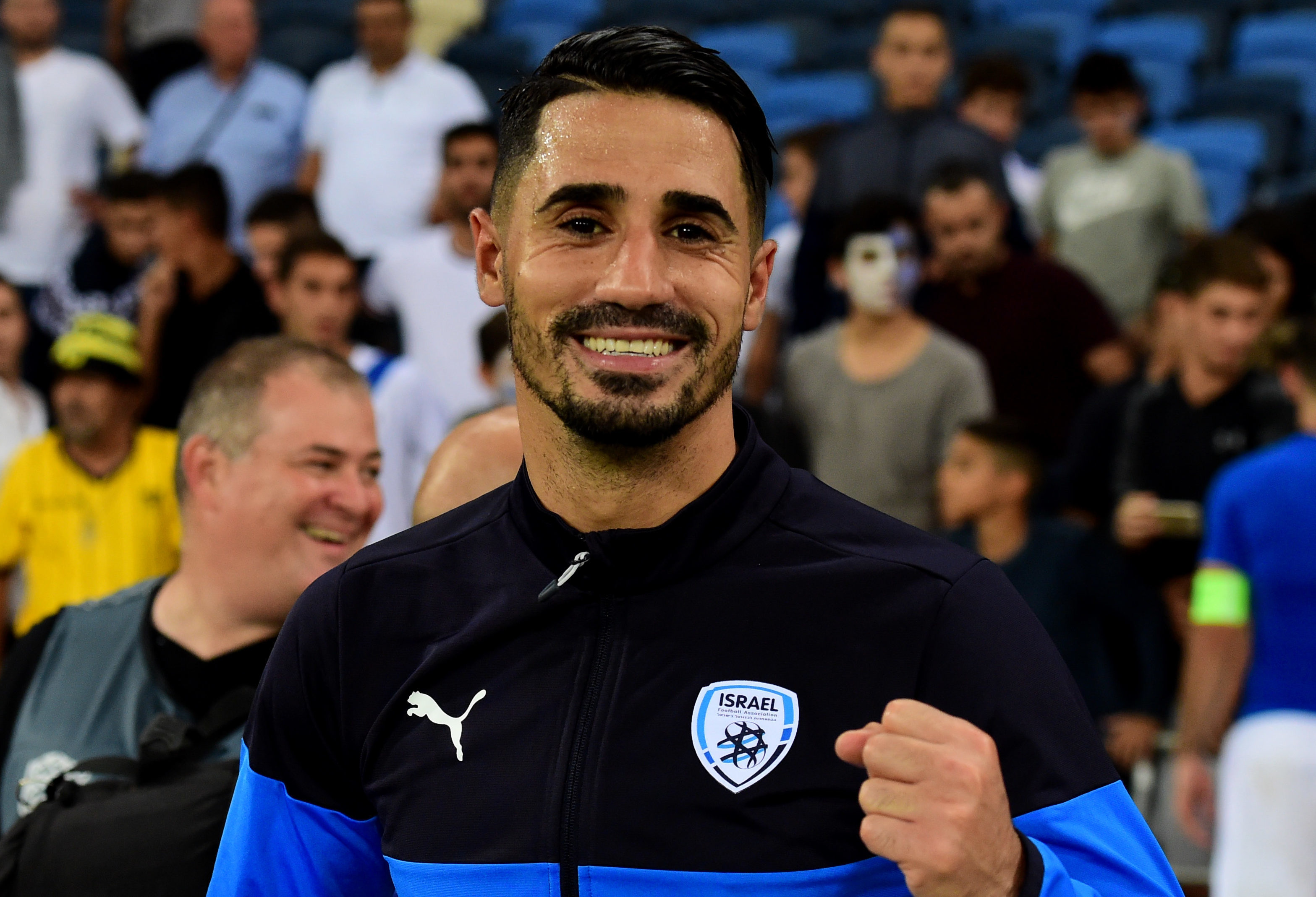 Beram Kayal celebrates at full time (SNS Group)