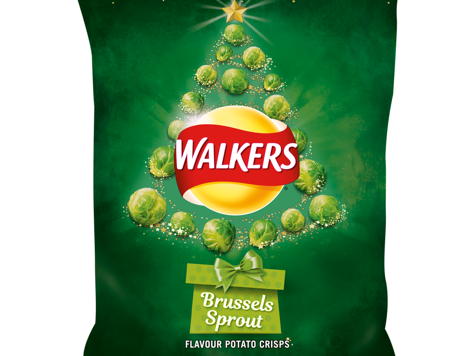 Another way of experiencing the controversial brussel sprouts this festive season. (Walkers)