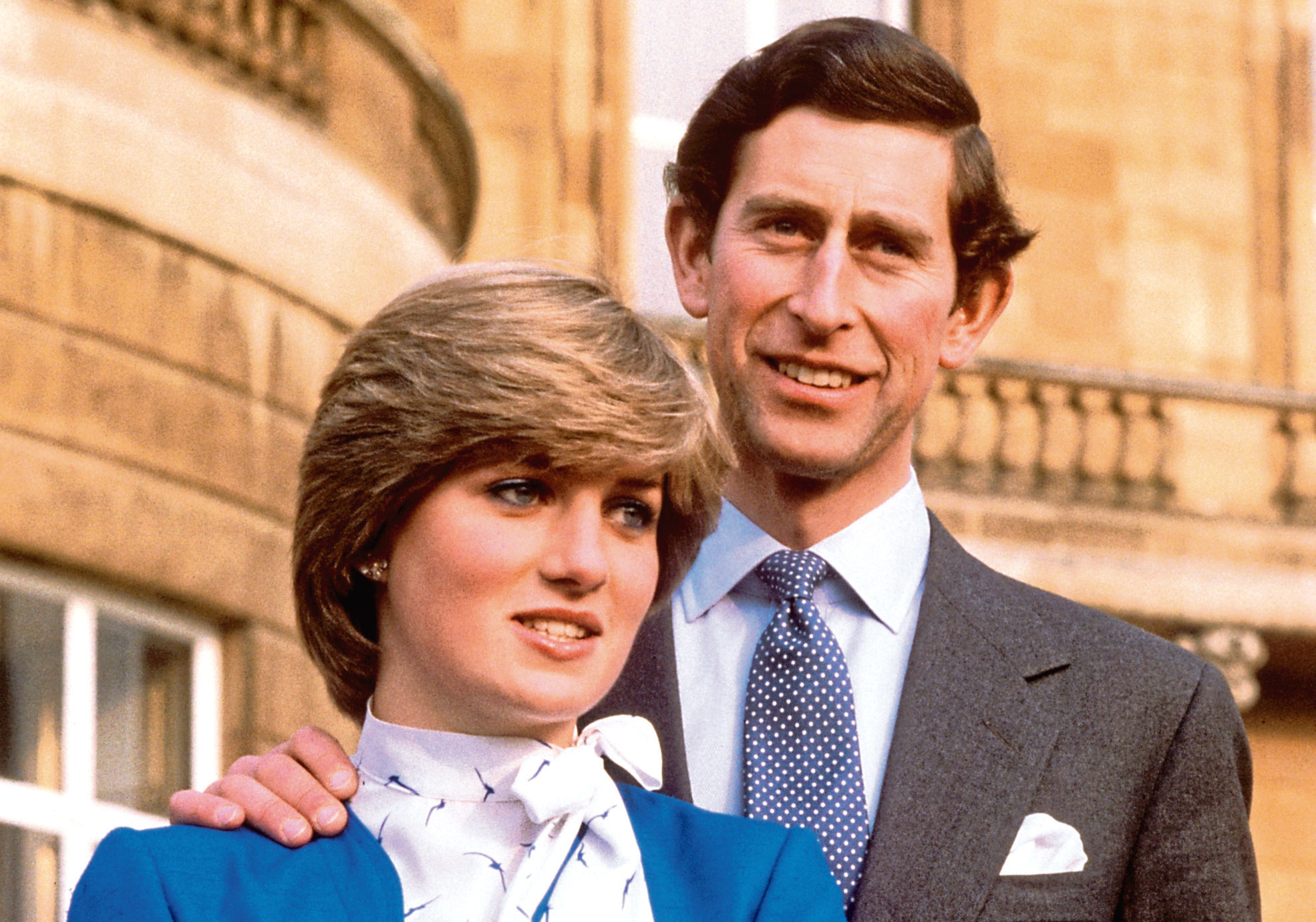 Charles and Diana after the announcement of their engagement