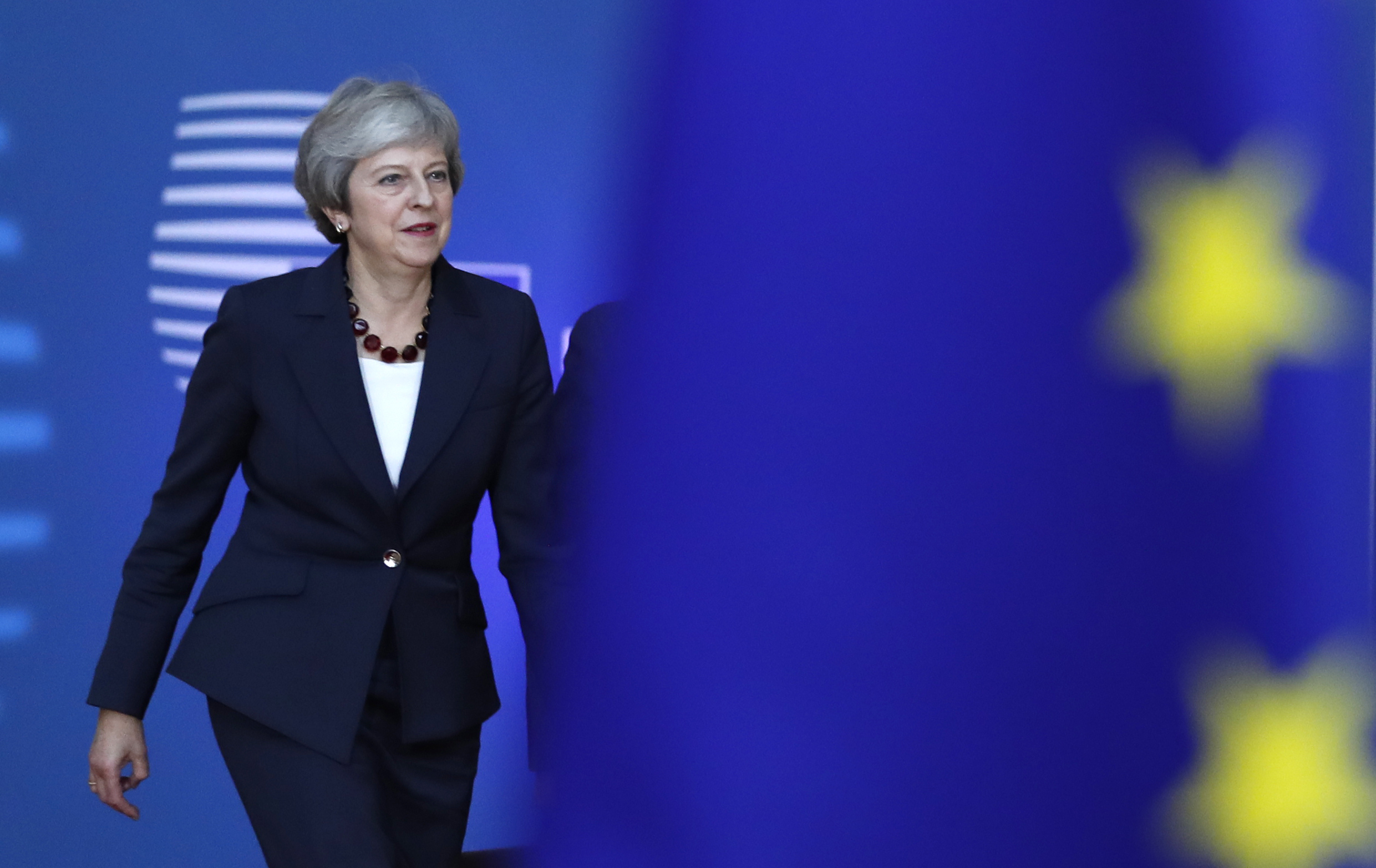 Theresa May in Brussels (AP Photo/Alastair Grant)