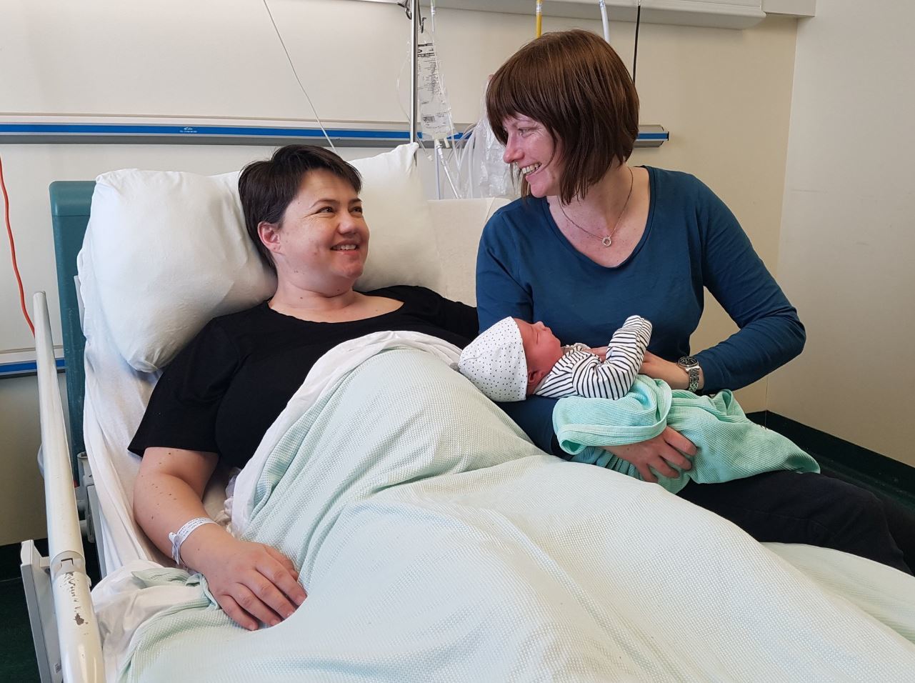 Ruth Davidson shared a photo on Twitter of her newborn son, Finn Paul Davidson, born today