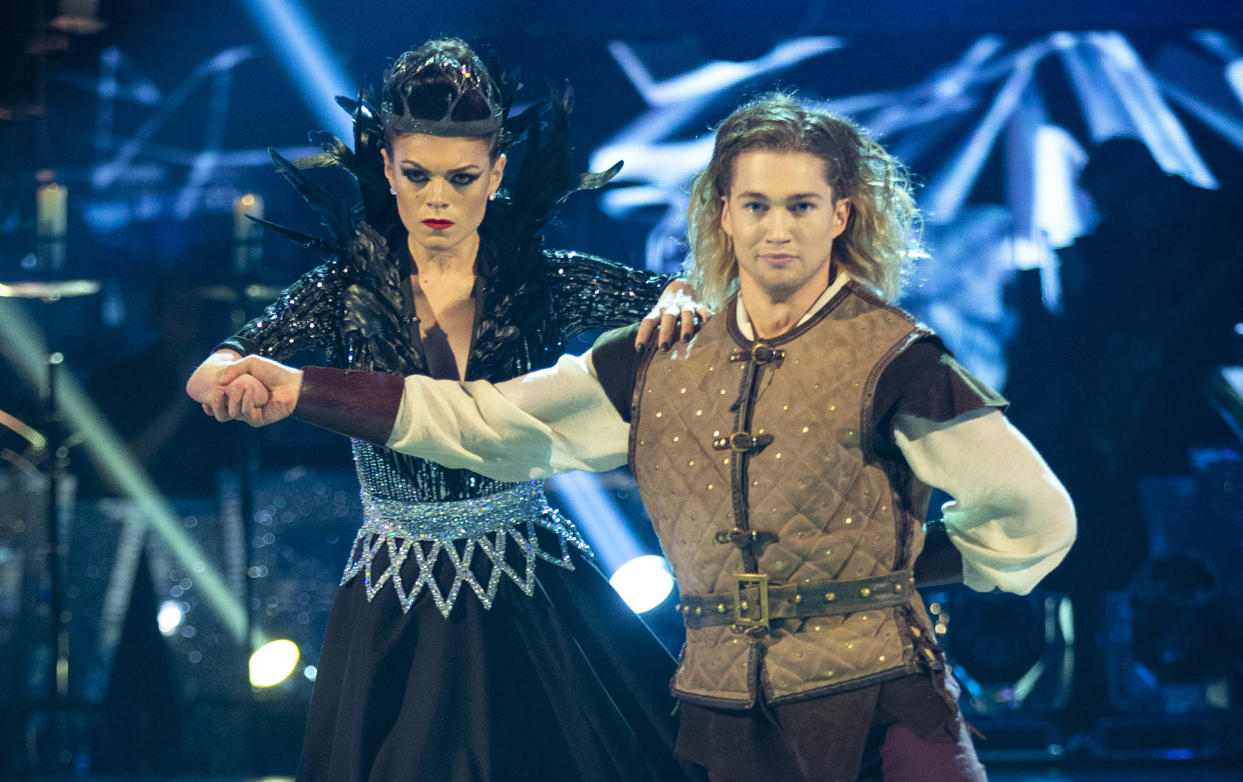 Lauren Steadman and AJ Pritchard take to the floor (Guy Levy / BBC)