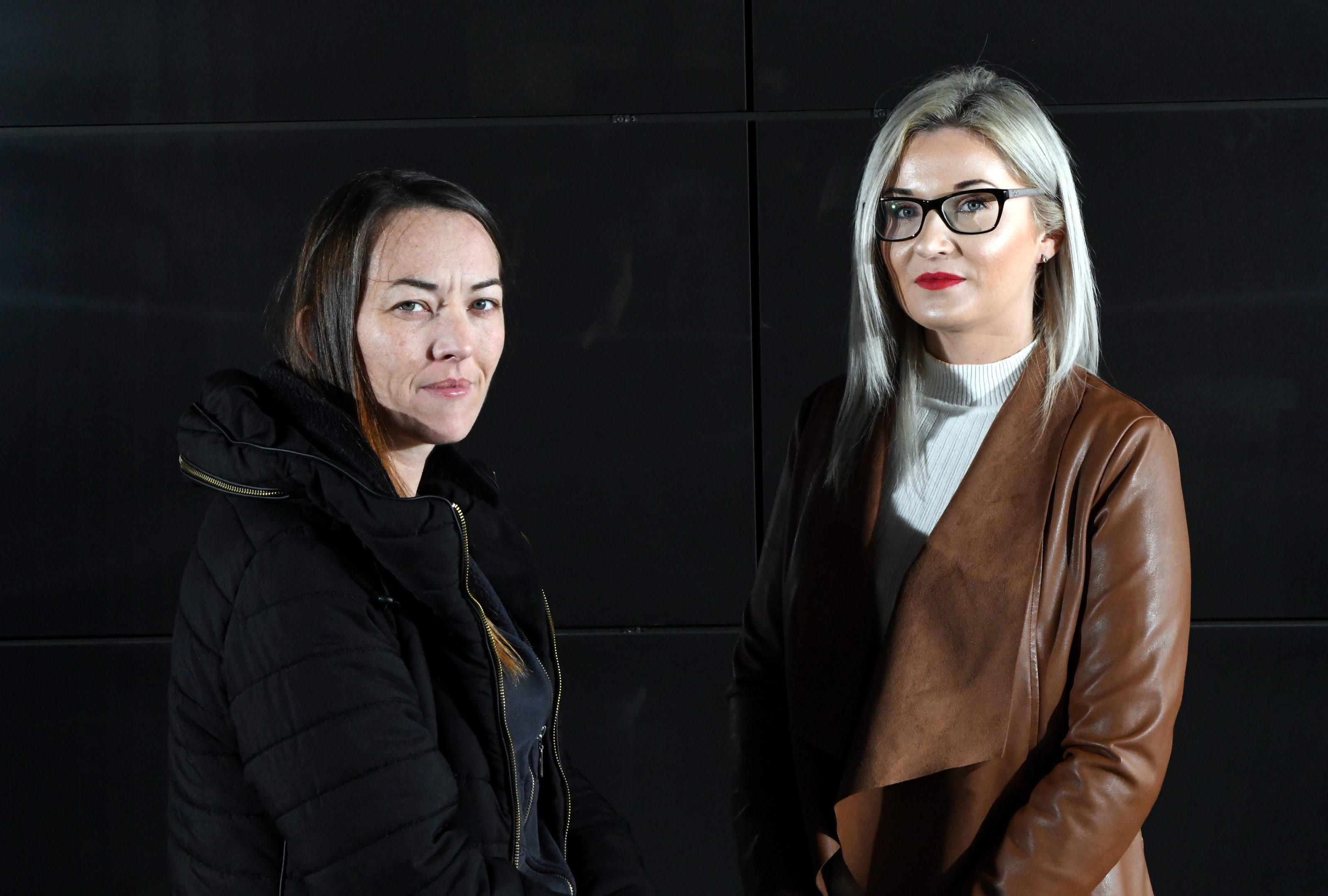 Karen McKeown (left) and Gillian Murray who have both suffered from the loss of a loved one due to suicide. (Paul Chappels)