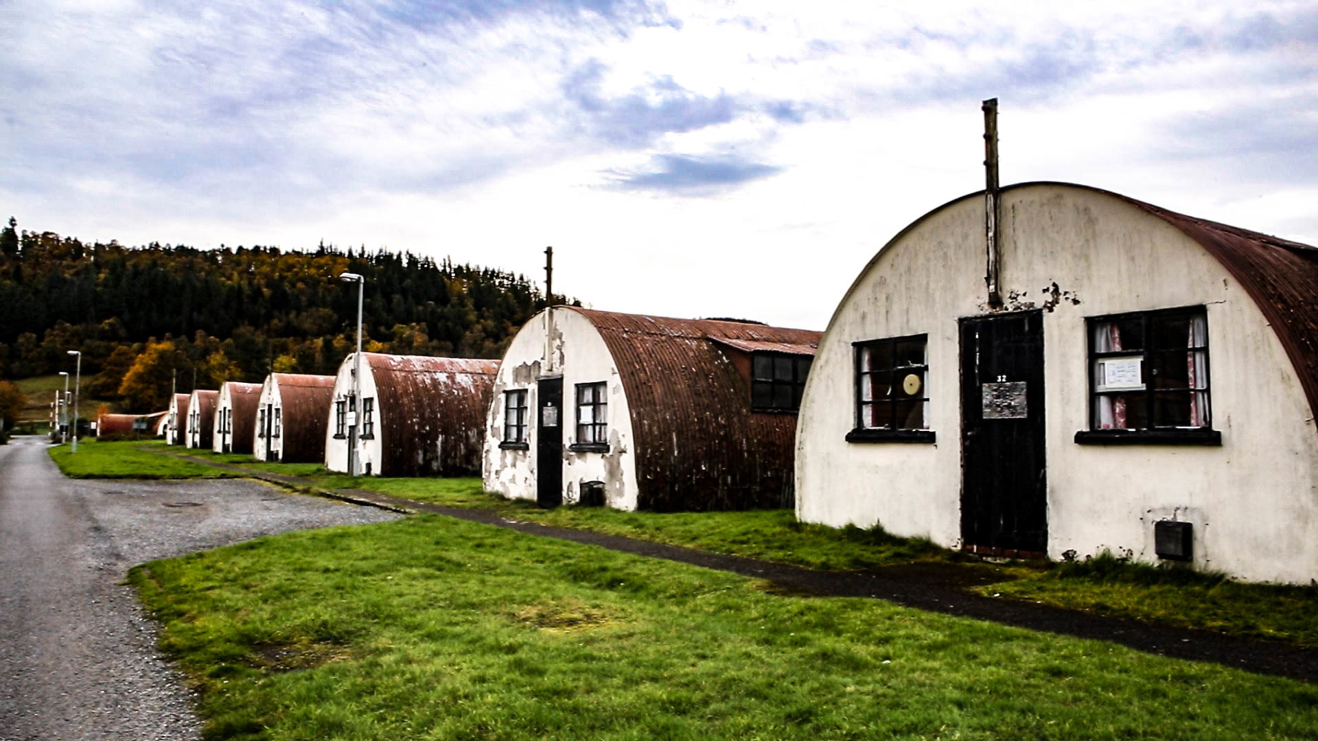 There are 100 previous prisoner of war Nissen huts still in existence at Cultybraggan which can be visited today.