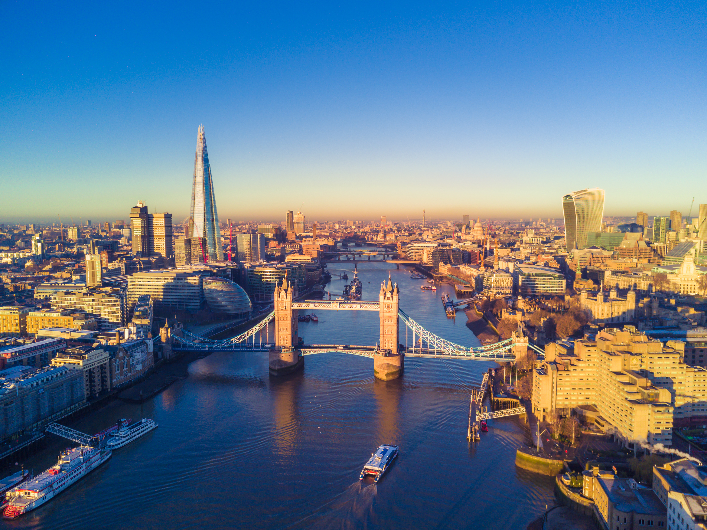 London could face flooding and sinking if sea levels continue to rise. (Getty).