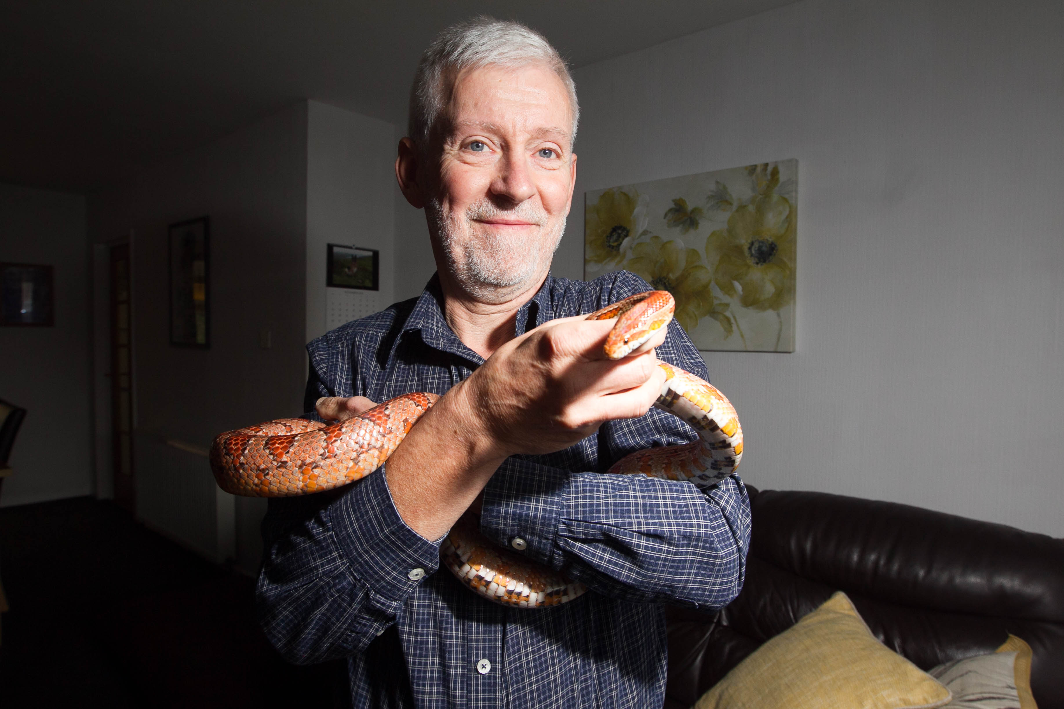 Jim Paterson with pet snake Magic (Chris Austin / DC Thomson)
