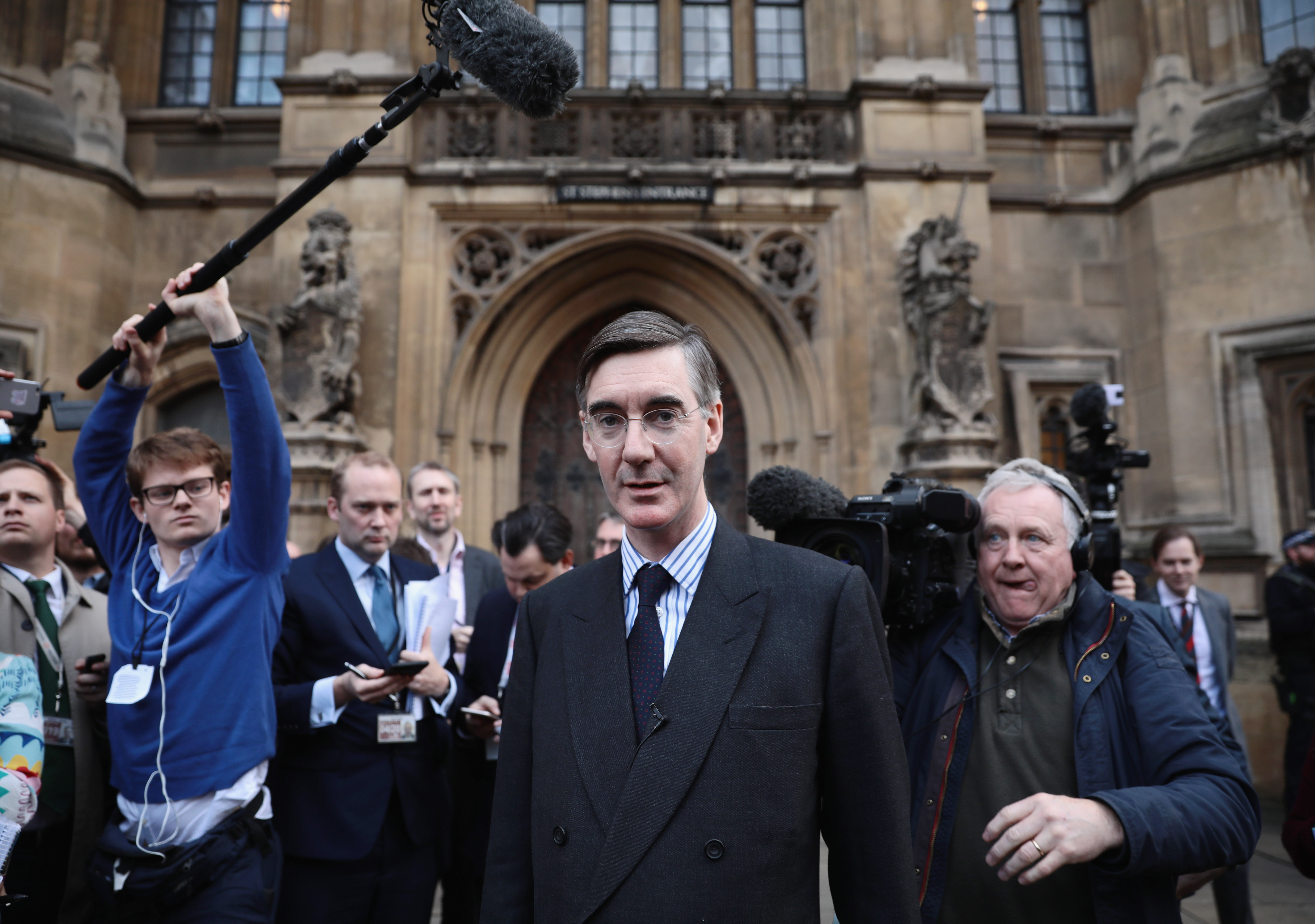 Jacob Rees-Mogg speaks to the media (Dan Kitwood/Getty Images)