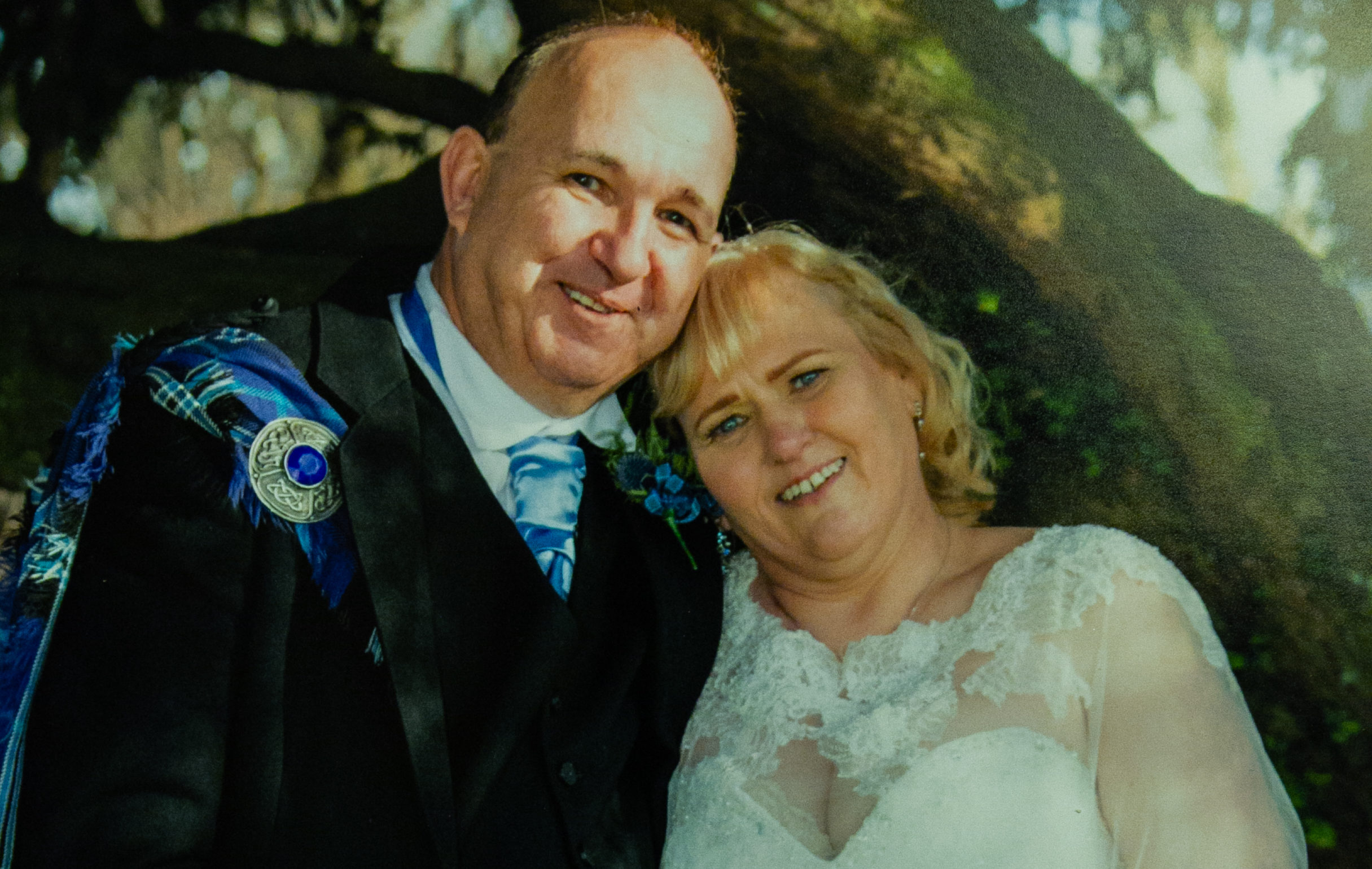 Gordon and Pauline on their wedding day