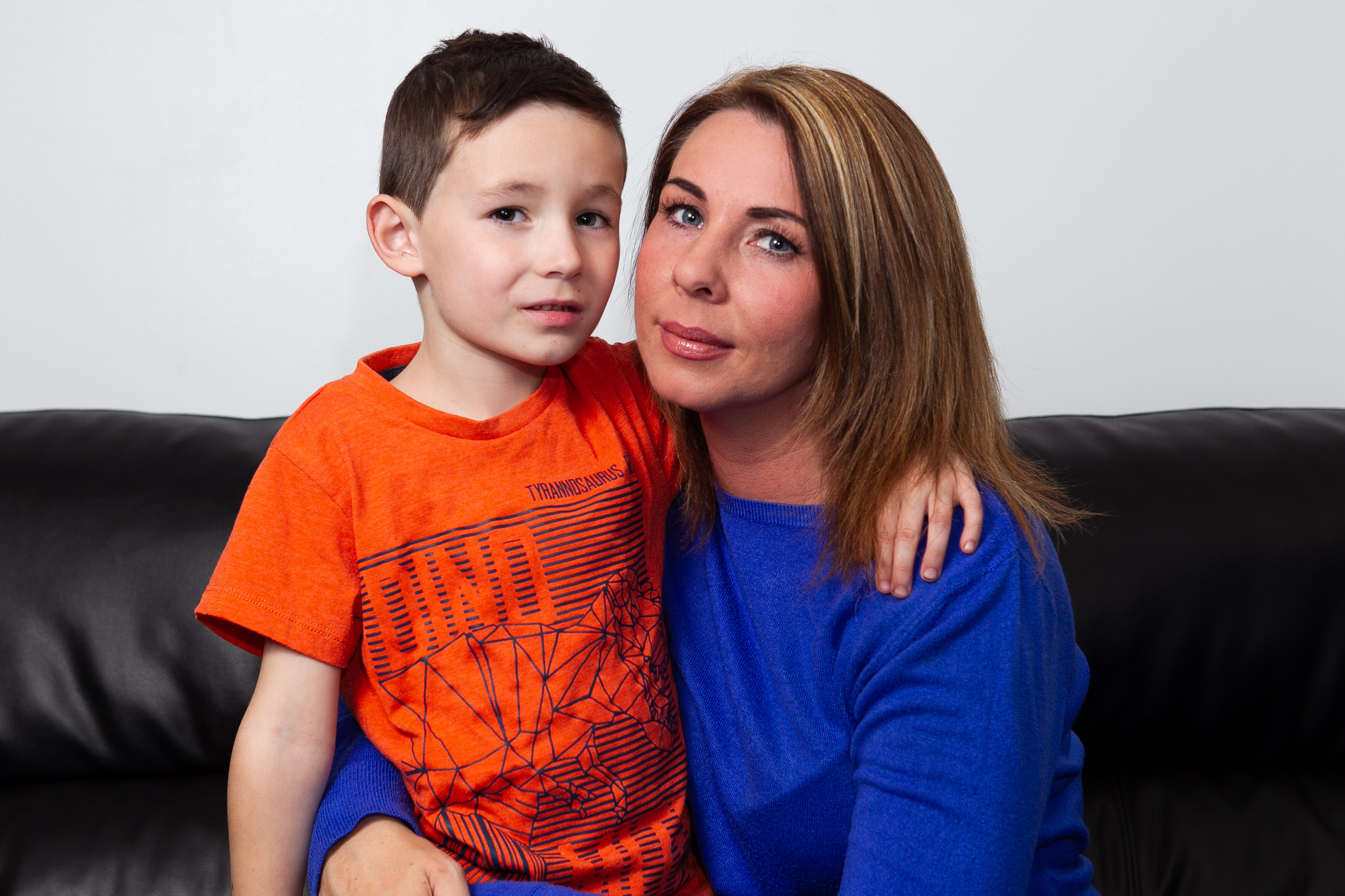Lisa Quarrell, and her son, Cole, who has Epilepsy. Cole needs cannabis oil to treat his condition, but Lisa is concerned despite the rule change regarding its use, Cole won't get it in time. (Andrew Cawley)