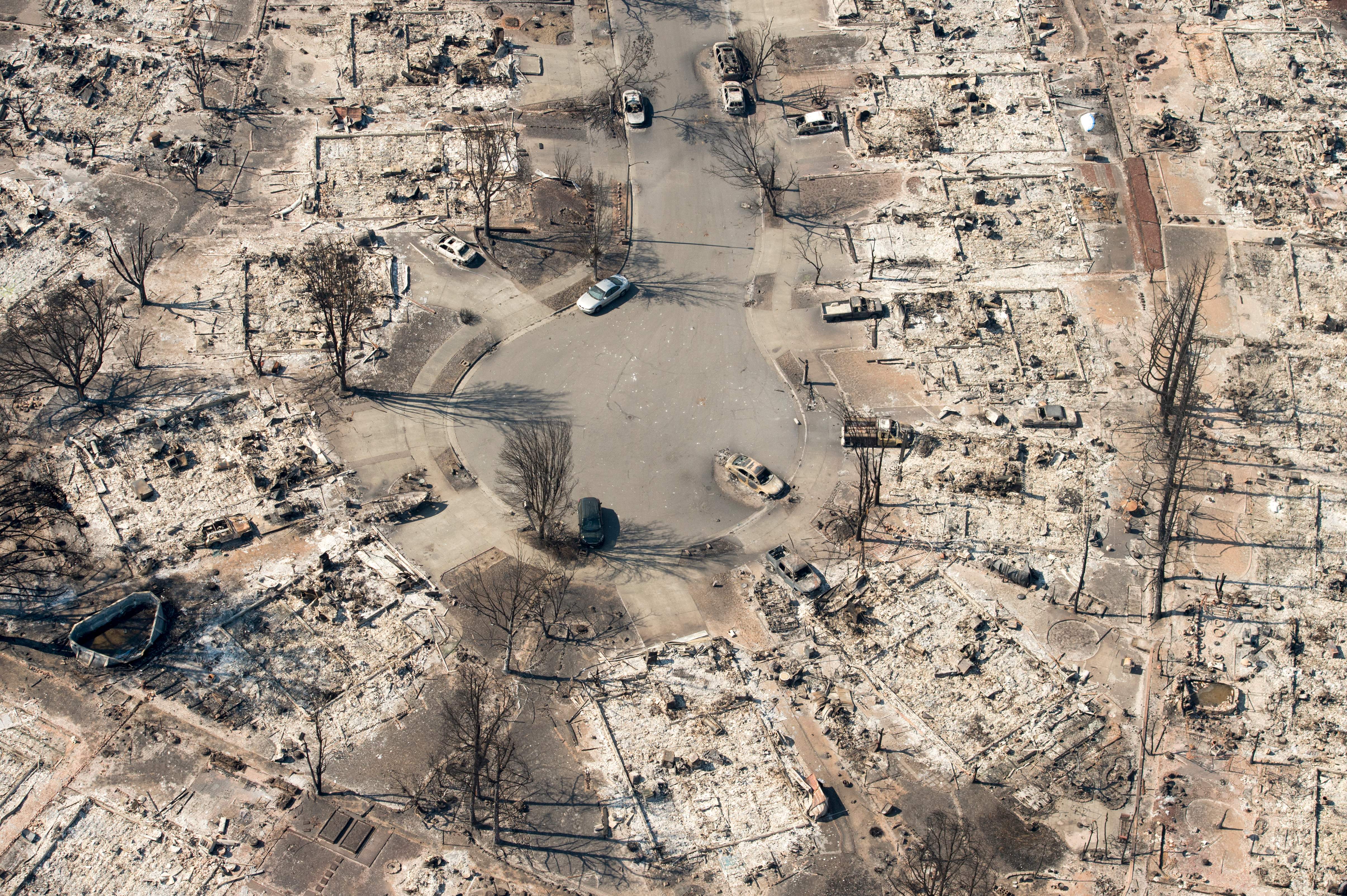 Aftermath of the California wildfires. (Josh Edelson/AFP/Getty Images)